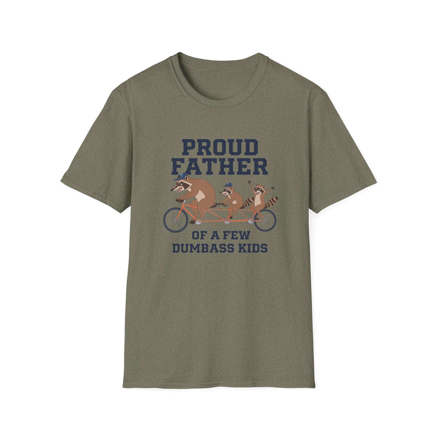 Proud Father Animal T-Shirt | Unisex Softstyle Tee for Dad