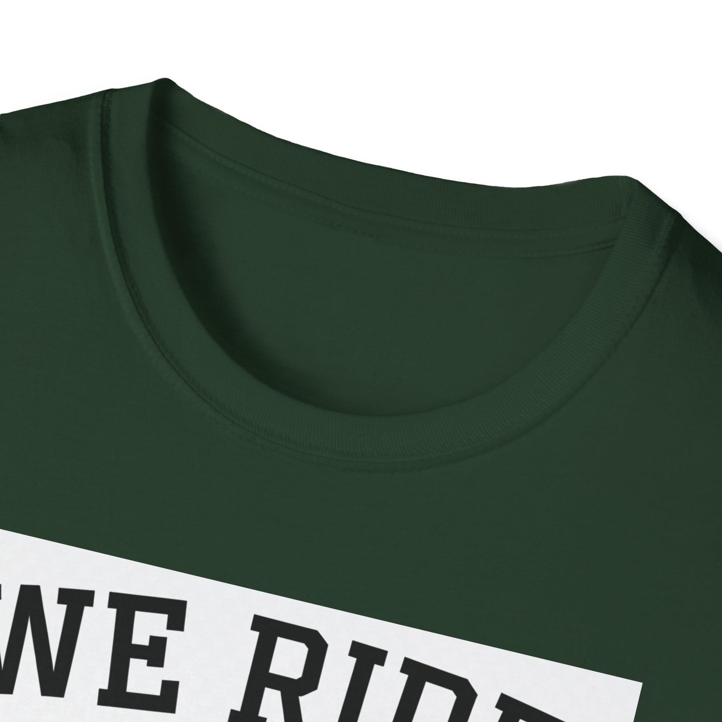 We Ride at Dawn Unisex Softstyle T-Shirt - Perfect for Lawn Care Enthusiasts