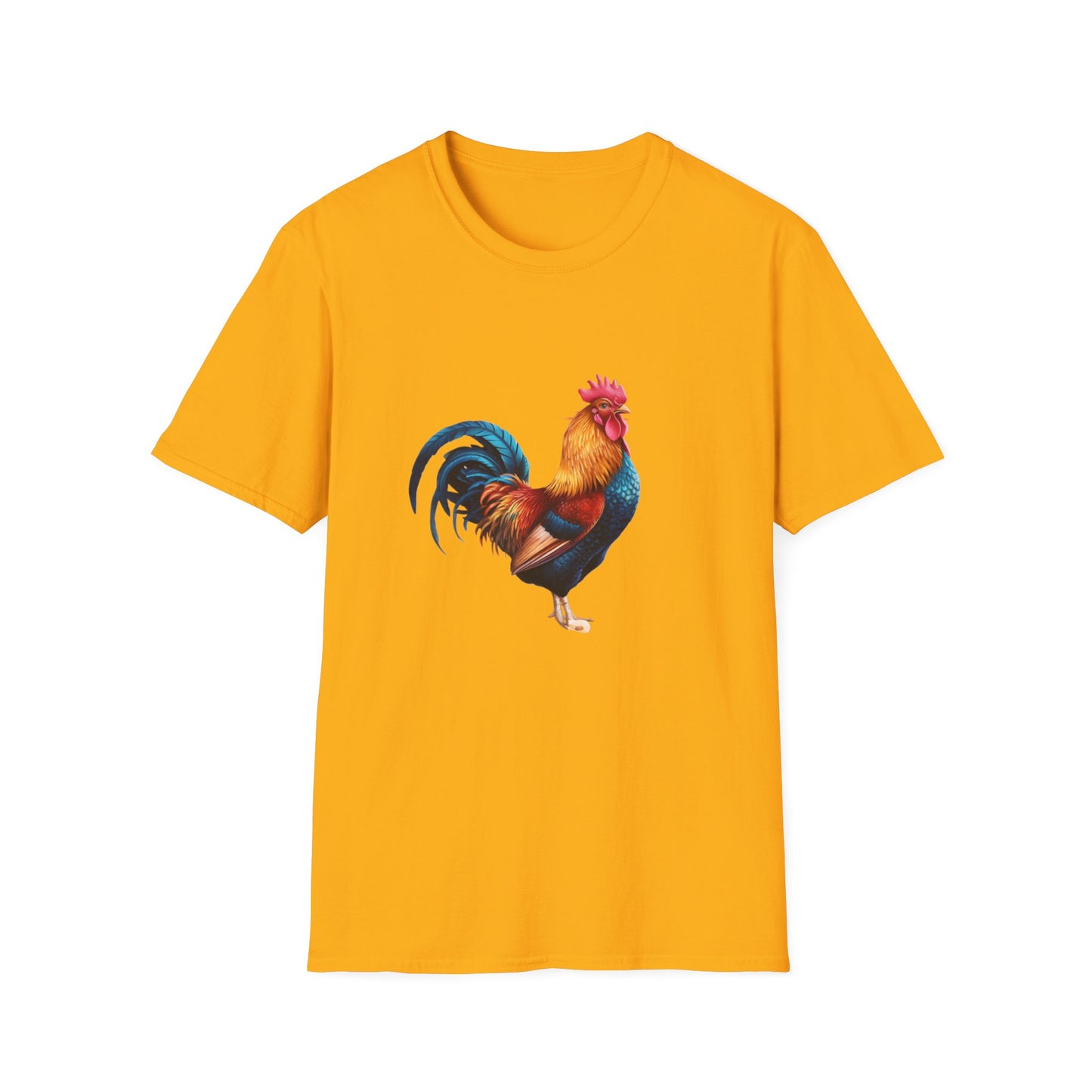 Colorful Rooster Unisex Softstyle T-Shirt - Farmhouse Chic Apparel