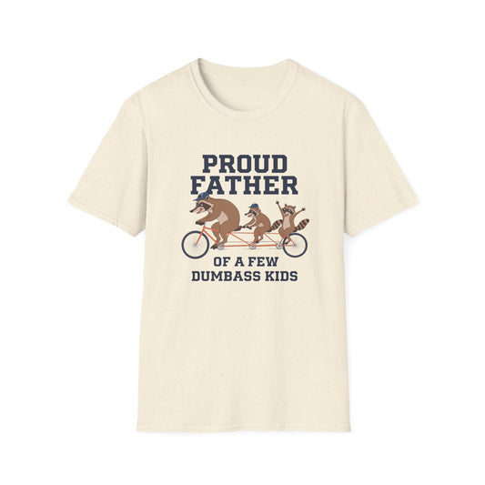 Proud Father Animal T-Shirt | Unisex Softstyle Tee for Dad