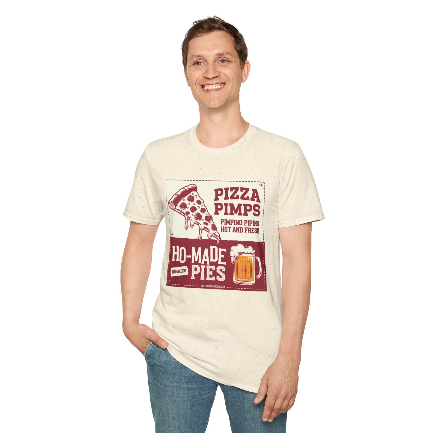 Pizza Pimps Unisex Softstyle T-Shirt - Fun Foodie Tee