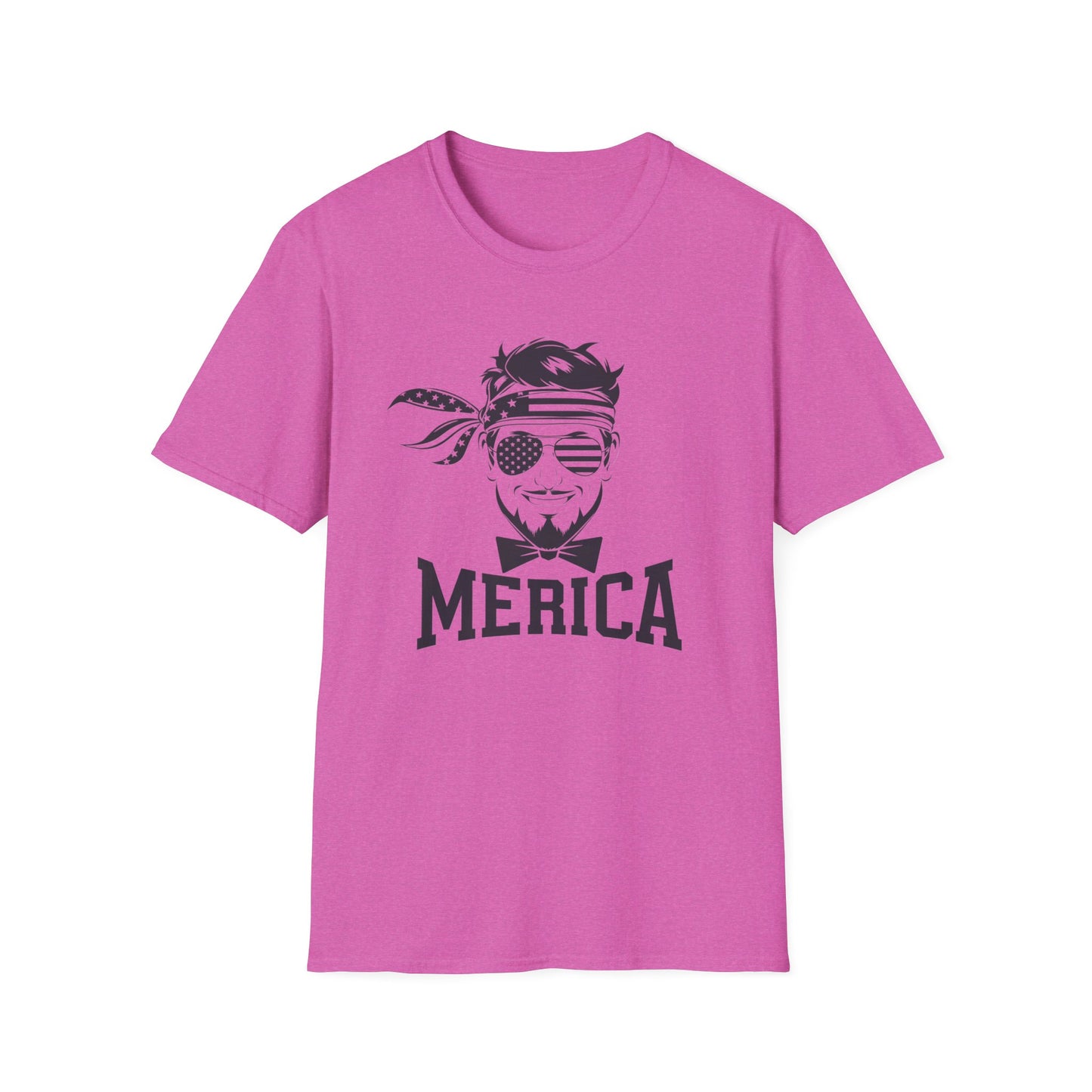 Merica Graphic T-Shirt - Softstyle Unisex Tee for Independence Day & Casual Wear
