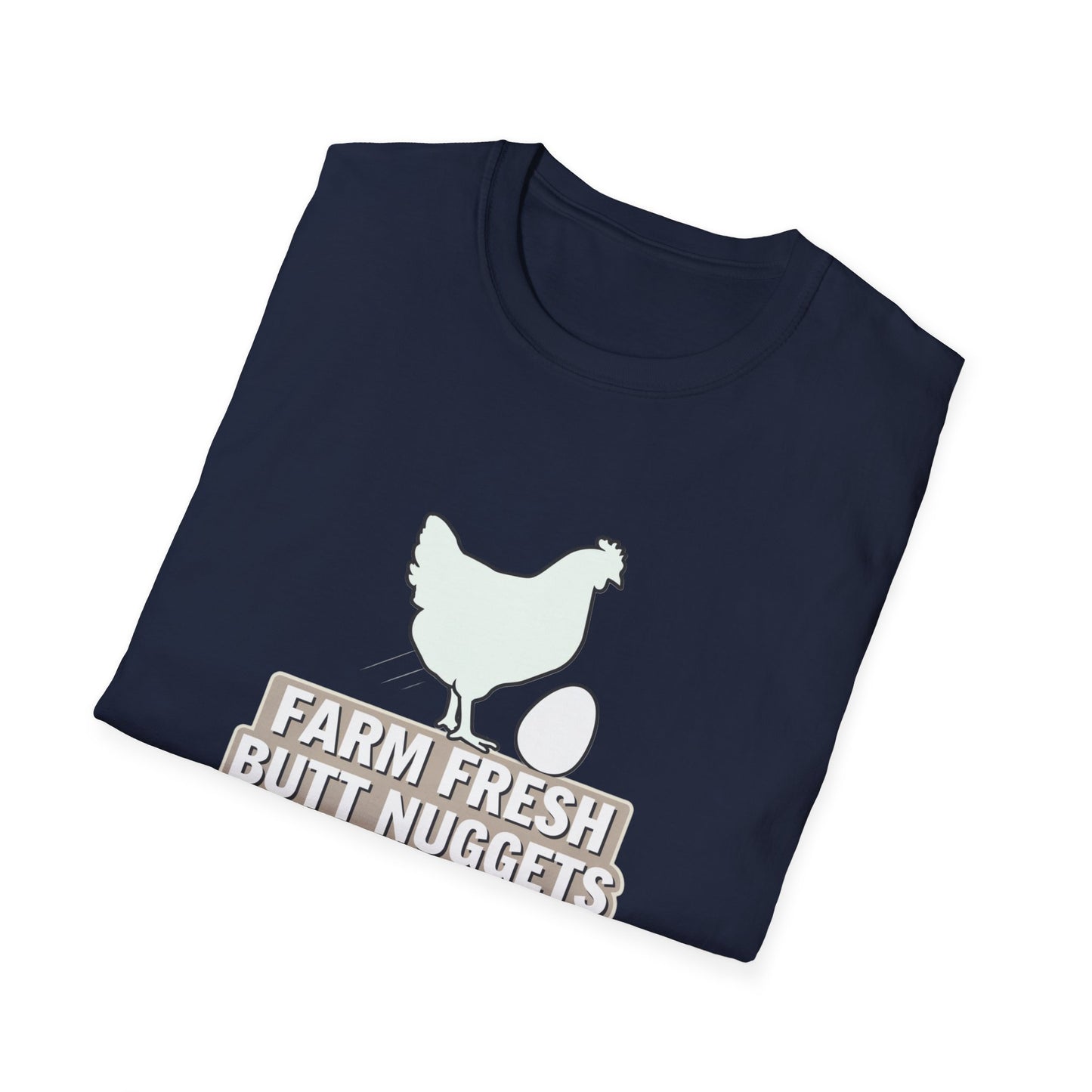 Farm Fresh Butt Nuggets Unisex T-Shirt - Fun Chicken Graphic Tee