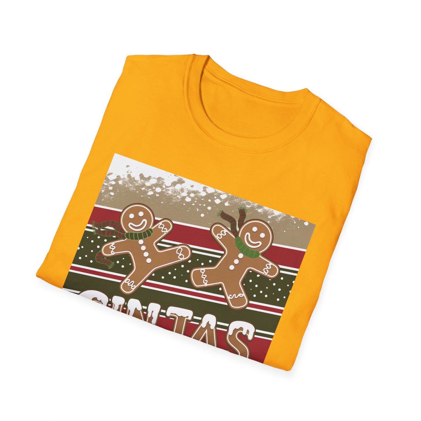 Festive Gingerbread Unisex T-Shirt, Holiday Tee, Christmas Gift, Cozy Shirt, Winter Apparel, Fun Gift Idea