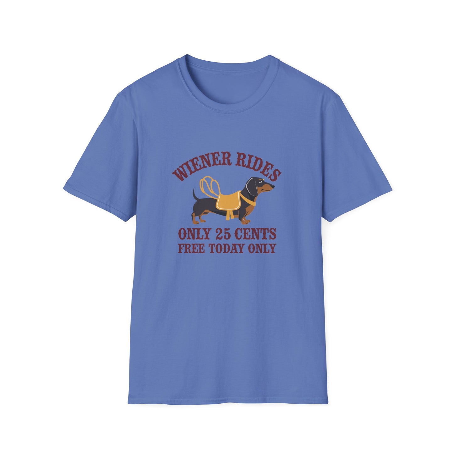 Humorous Wiener Rides Unisex T-Shirt - Fun Gift for Dog Lovers