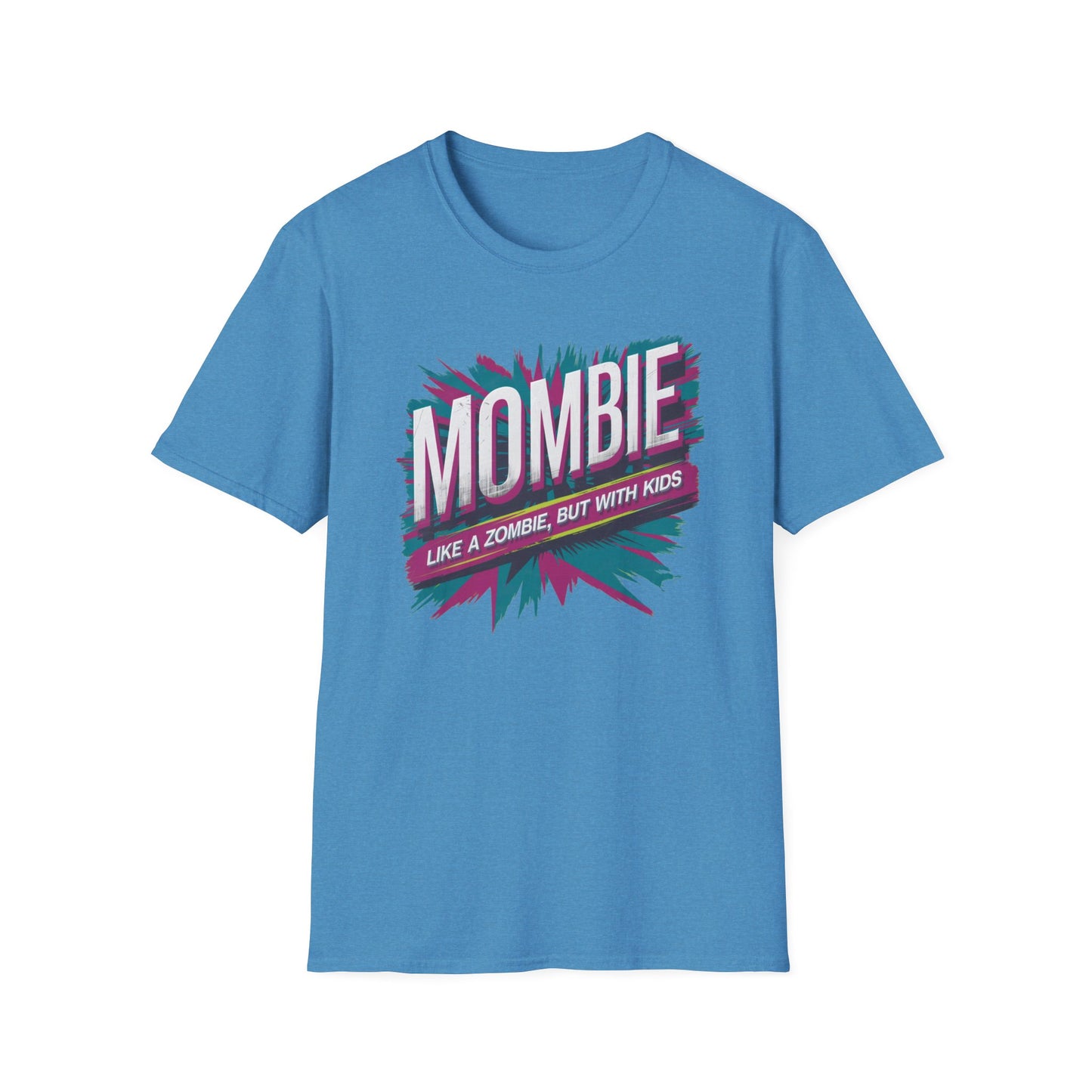 Mombie T-Shirt - Funny Parenting Gift, Unisex Softstyle Tee, Perfect for Moms, Halloween, Gift for New Moms, Casual Wear