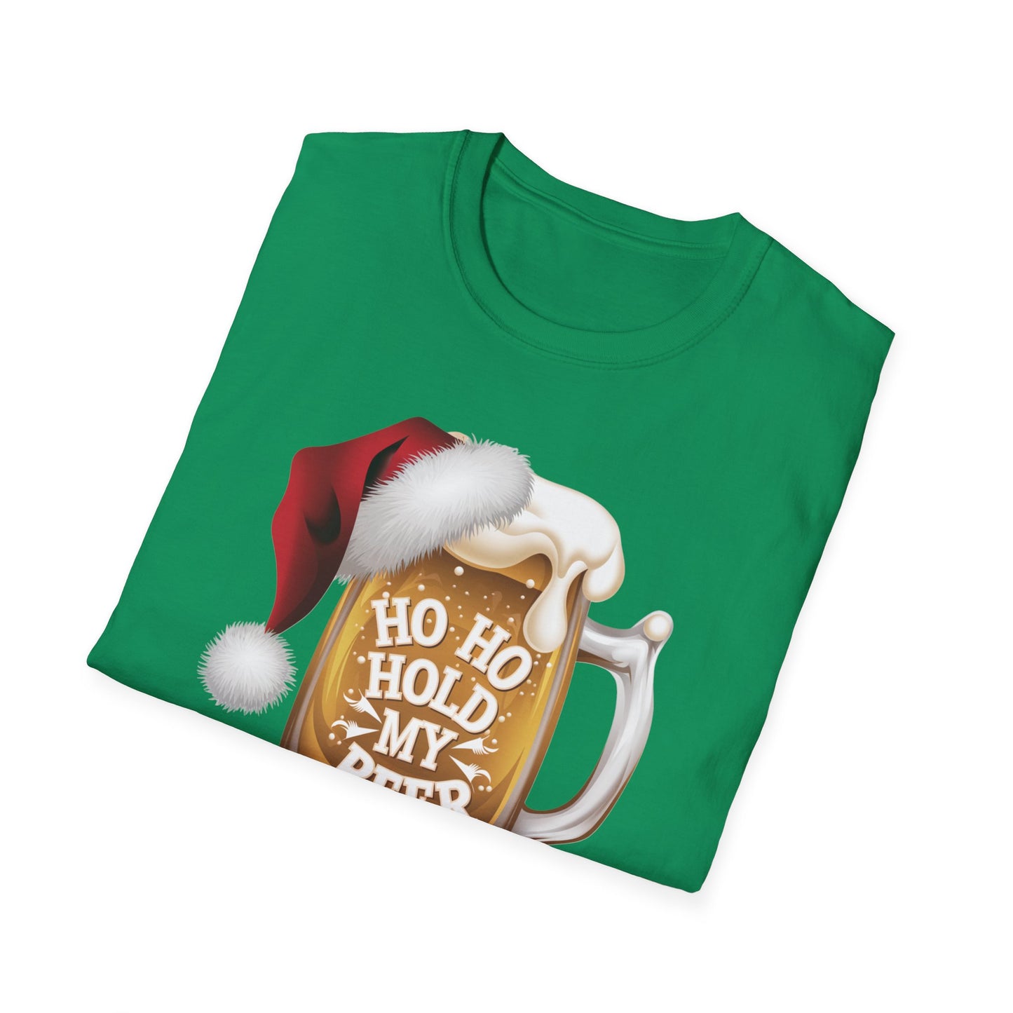Funny Christmas T-Shirt, Ho Ho Hold My Beer Shirt, Holiday Party Tee, Unisex Graphic Tee, Gift for Beer Lovers