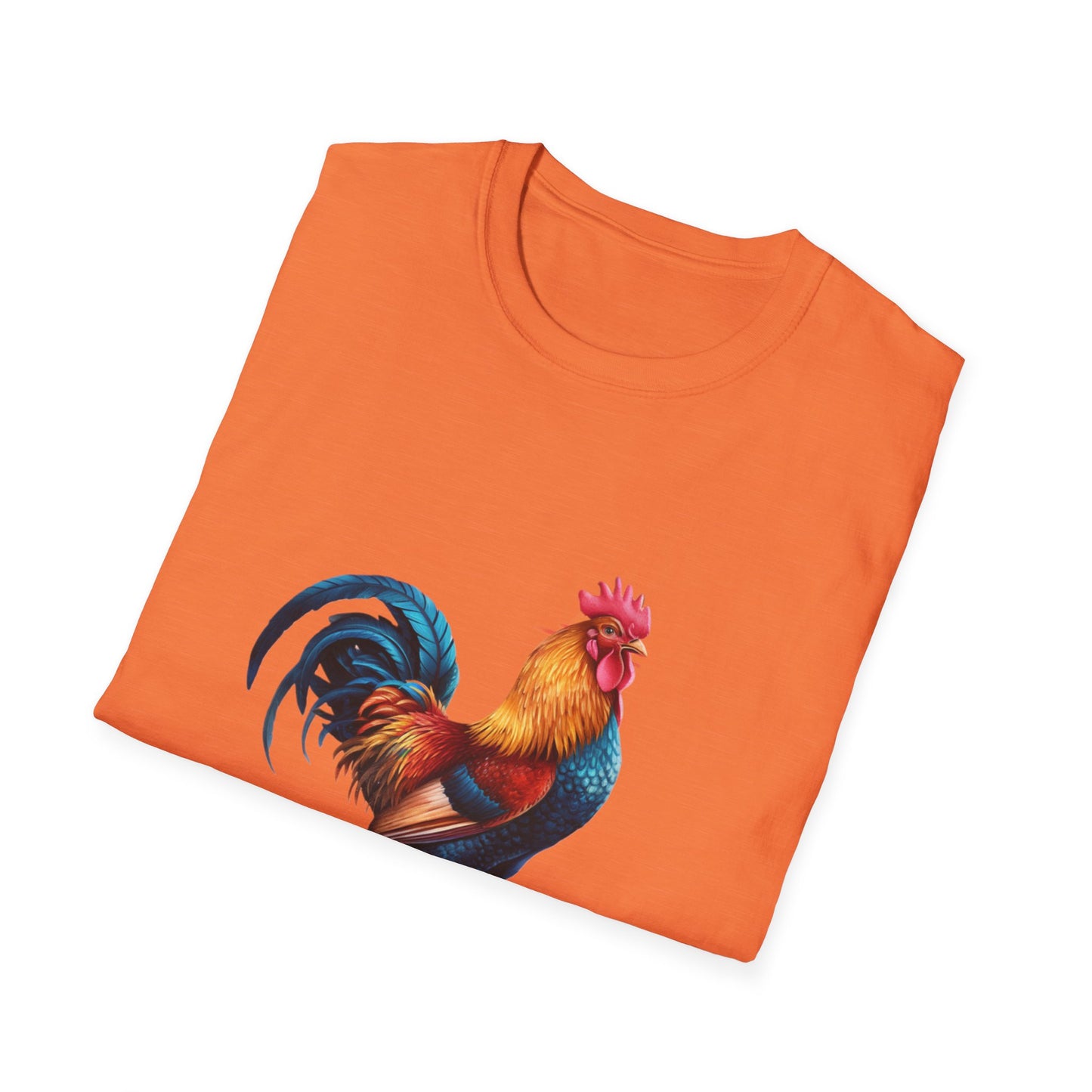 Colorful Rooster Unisex Softstyle T-Shirt - Farmhouse Chic Apparel