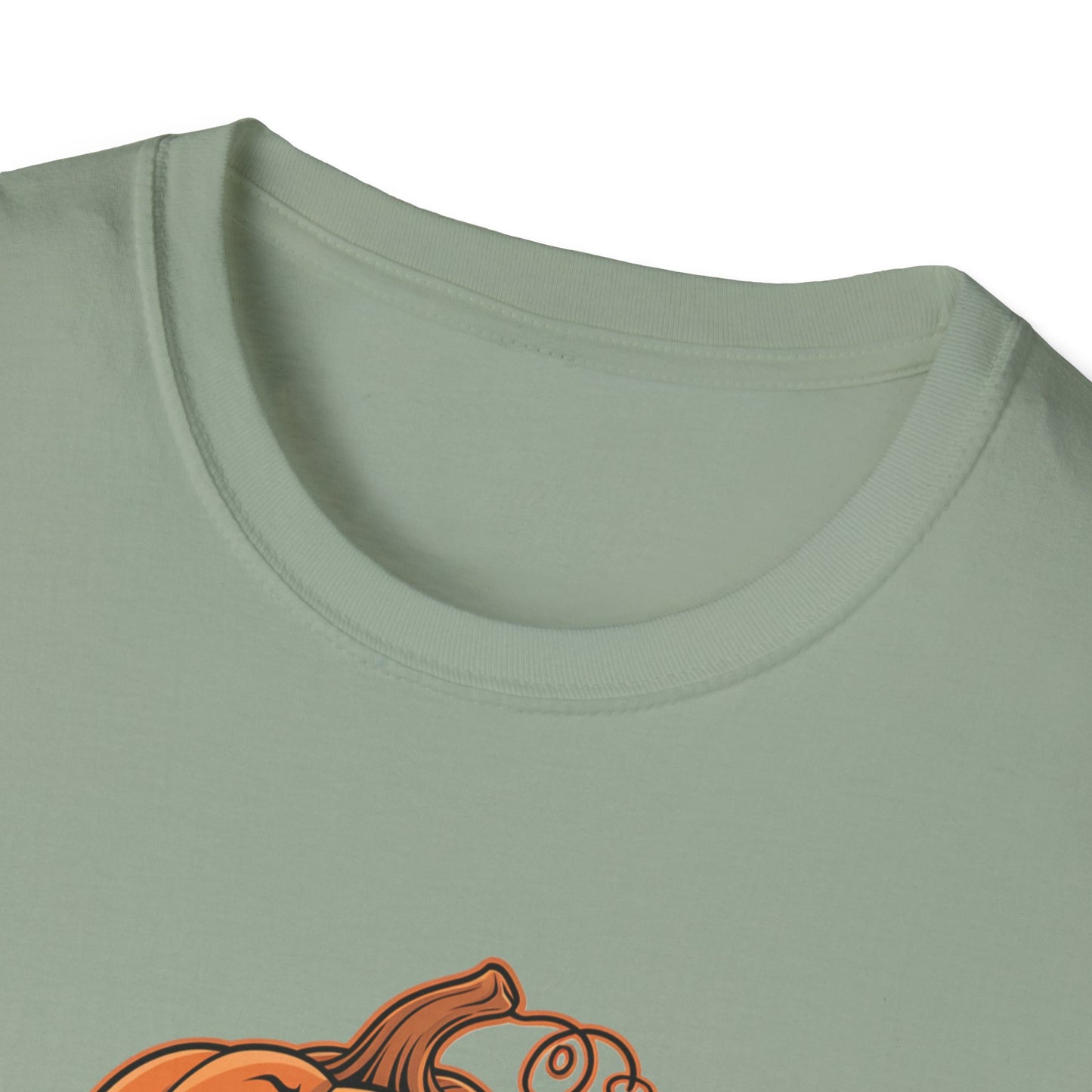 Funny Pumpkin Pi Unisex Softstyle T-Shirt - Halloween Tee, Math Lover Shirt, Fall Apparel, Seasonal Gift, Casual Outfit