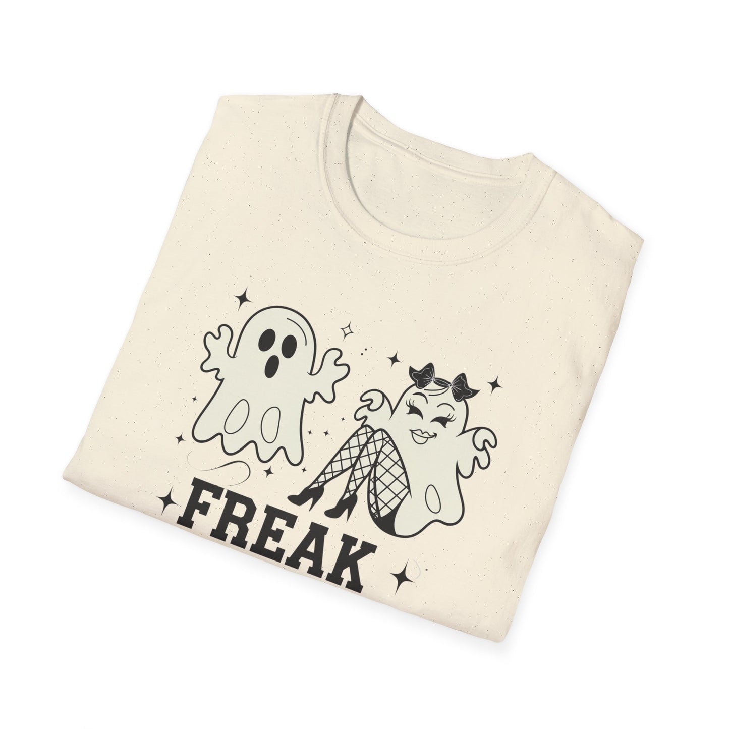 Freak in the Sheets Unisex T-Shirt, Funny Halloween Tee, Ghost & Witch Graphic Shirt, Spooky Season Apparel, Gift for Her