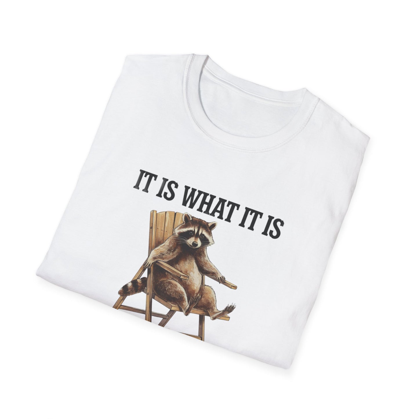 Funny Raccoon T-Shirt, Humorous Unisex Tee, Casual Wear, Gift for Friends, Relaxed Style, Everyday Humor, Animal Lover Shirt