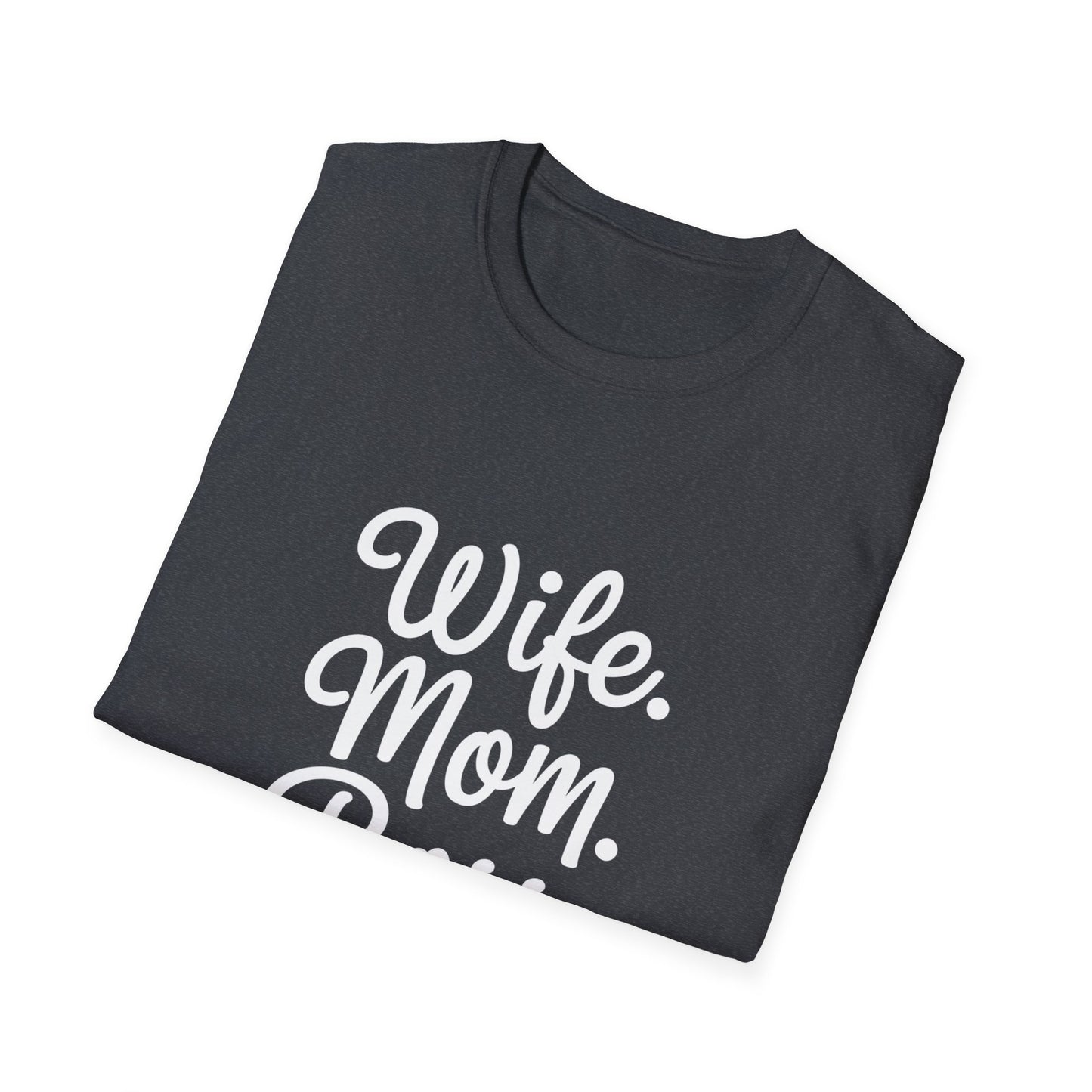 Wife Mom Boss T-Shirt | Unisex Softstyle Tee for Empowered Moms | Gift for Mother's Day, Birthday, Casual Wear, Everyday Life