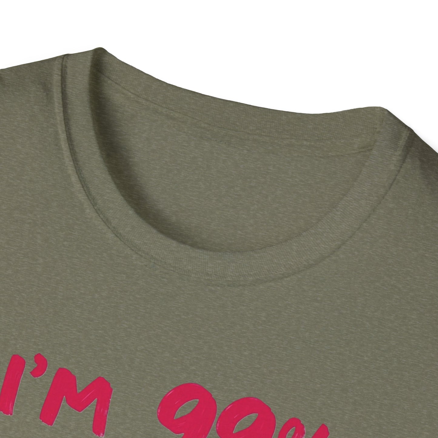 Humorous Graphic Tee, I'm 99% Angel But Ohh That 1%, Funny Gift, Casual Wear, Unique Birthday Shirt, Unisex Softstyle T-Shirt