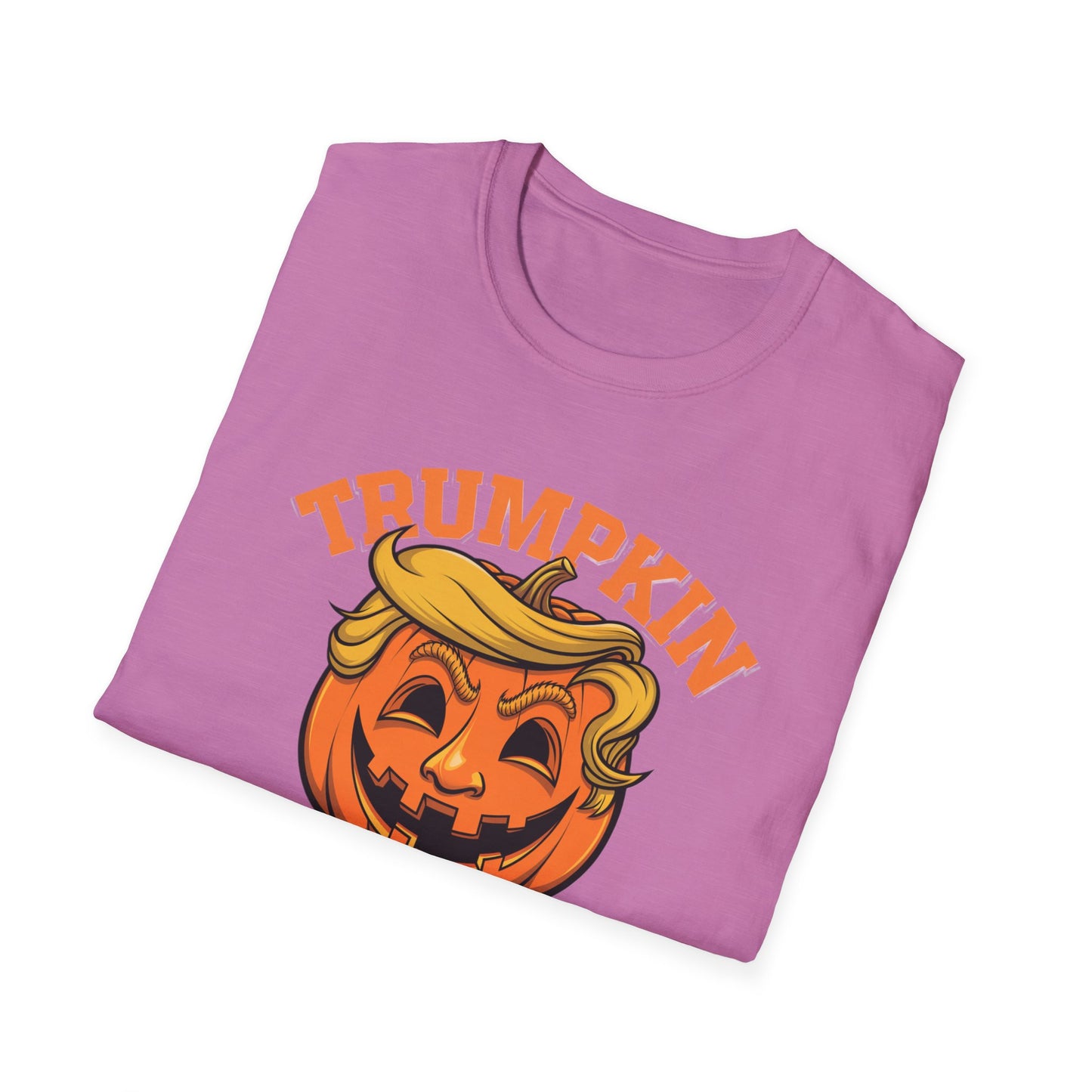 Halloween Trumpkin T-Shirt - Unisex Softstyle Tee for Fall Festivities, Party Attire, Gag Gift, Trick or Treat, Spooky Season