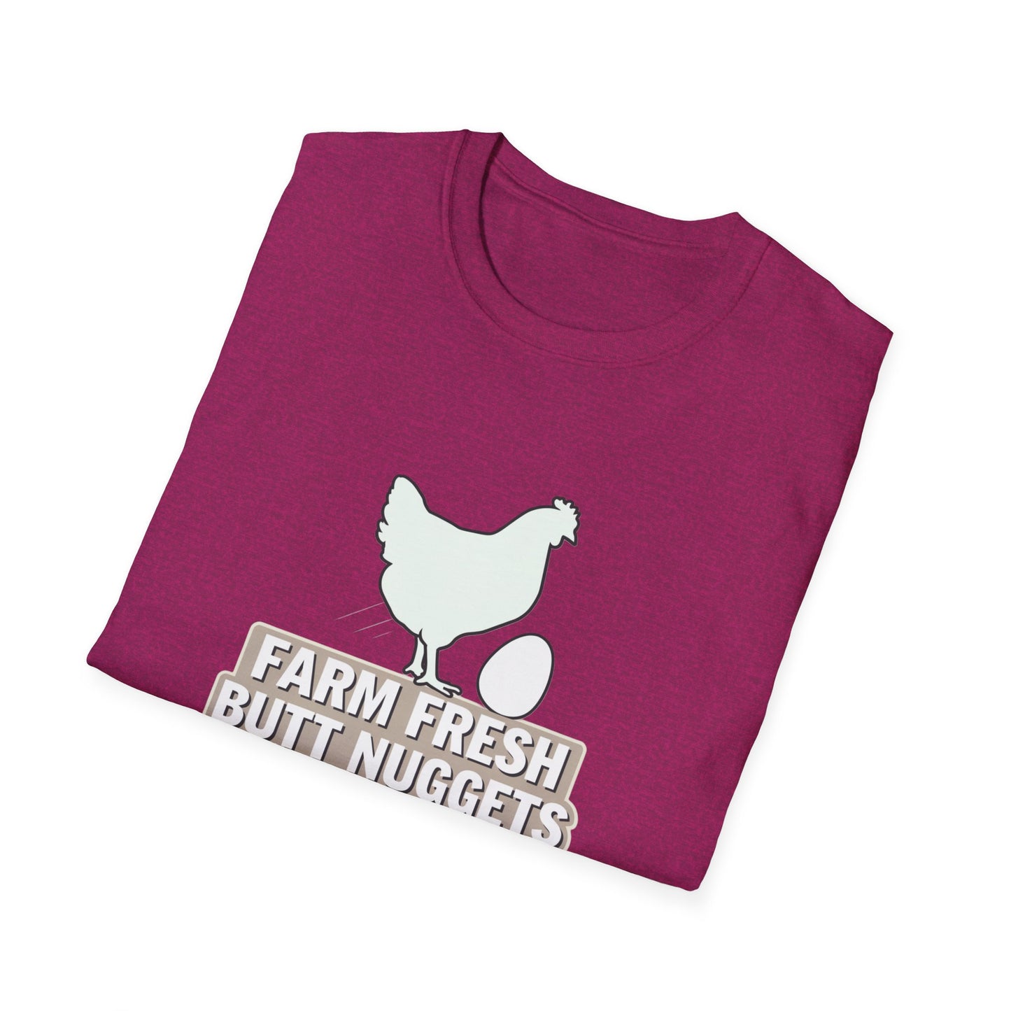 Farm Fresh Butt Nuggets Unisex T-Shirt - Fun Chicken Graphic Tee