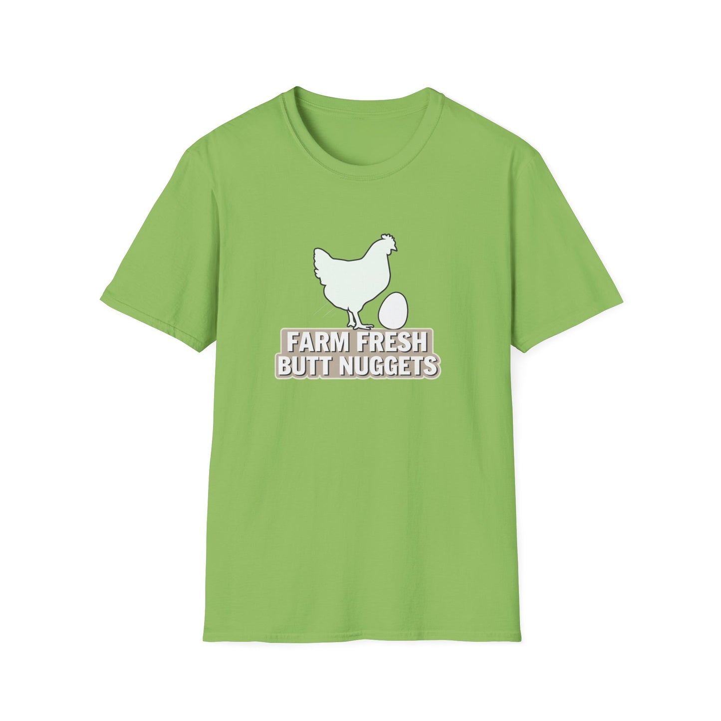 Farm Fresh Butt Nuggets Unisex T-Shirt - Fun Chicken Graphic Tee