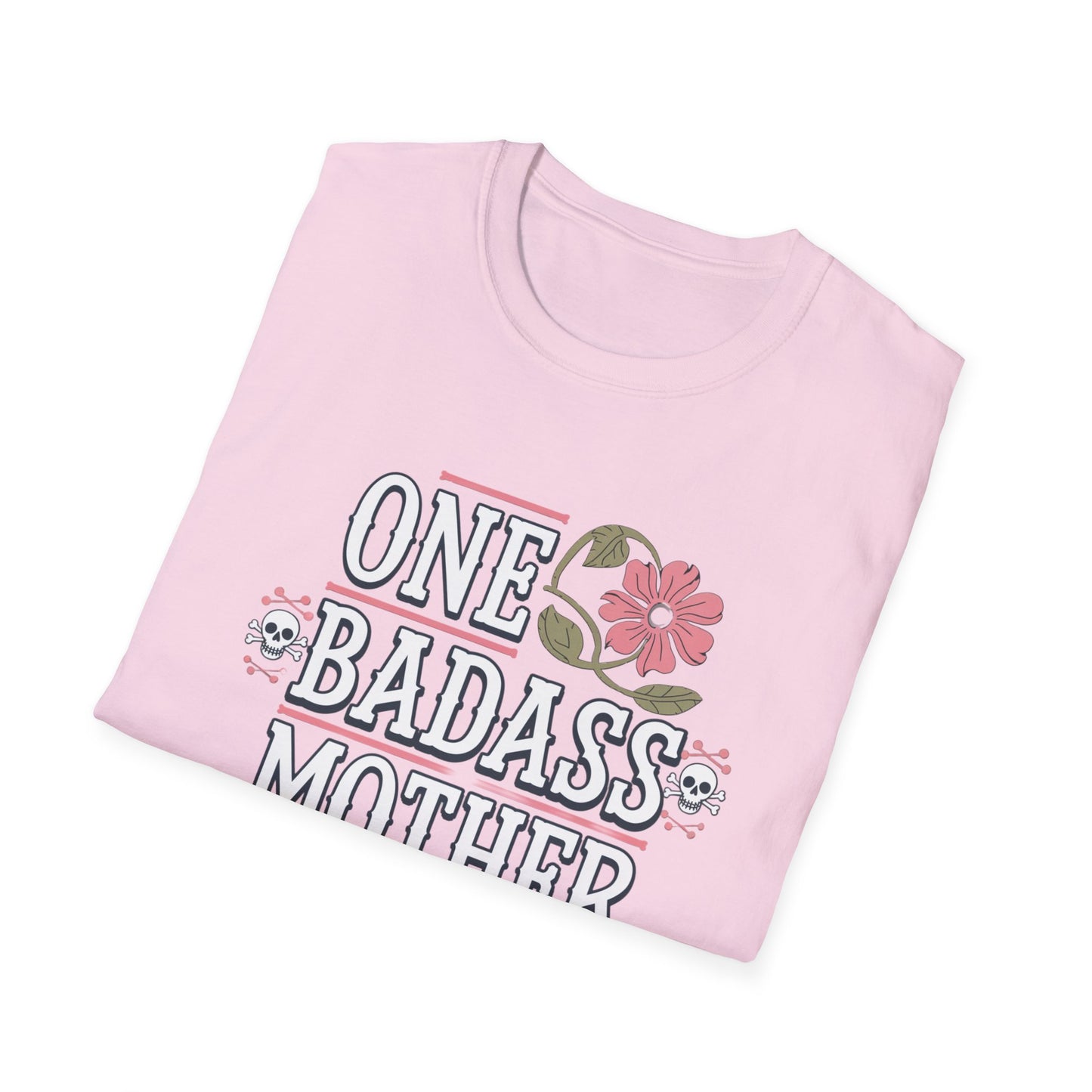 One Badass Mother Unisex Softstyle T-Shirt, Mother's Day Gift, Funny Mom Tee, Casual Wear, Mom Humor Shirt, Gift for Mom