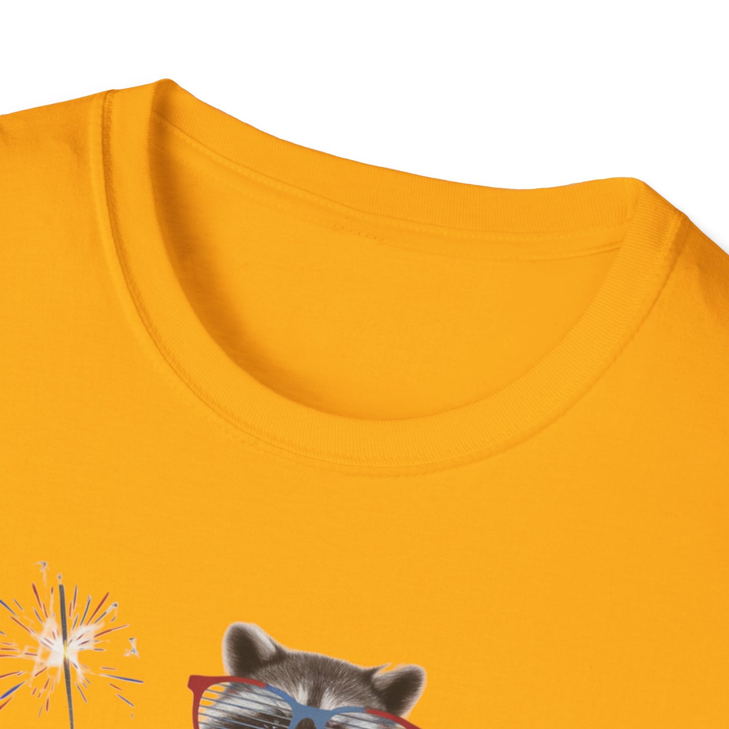 Feral & Free Raccoon Unisex Softstyle T-Shirt - Fun & Quirky Graphic Tee