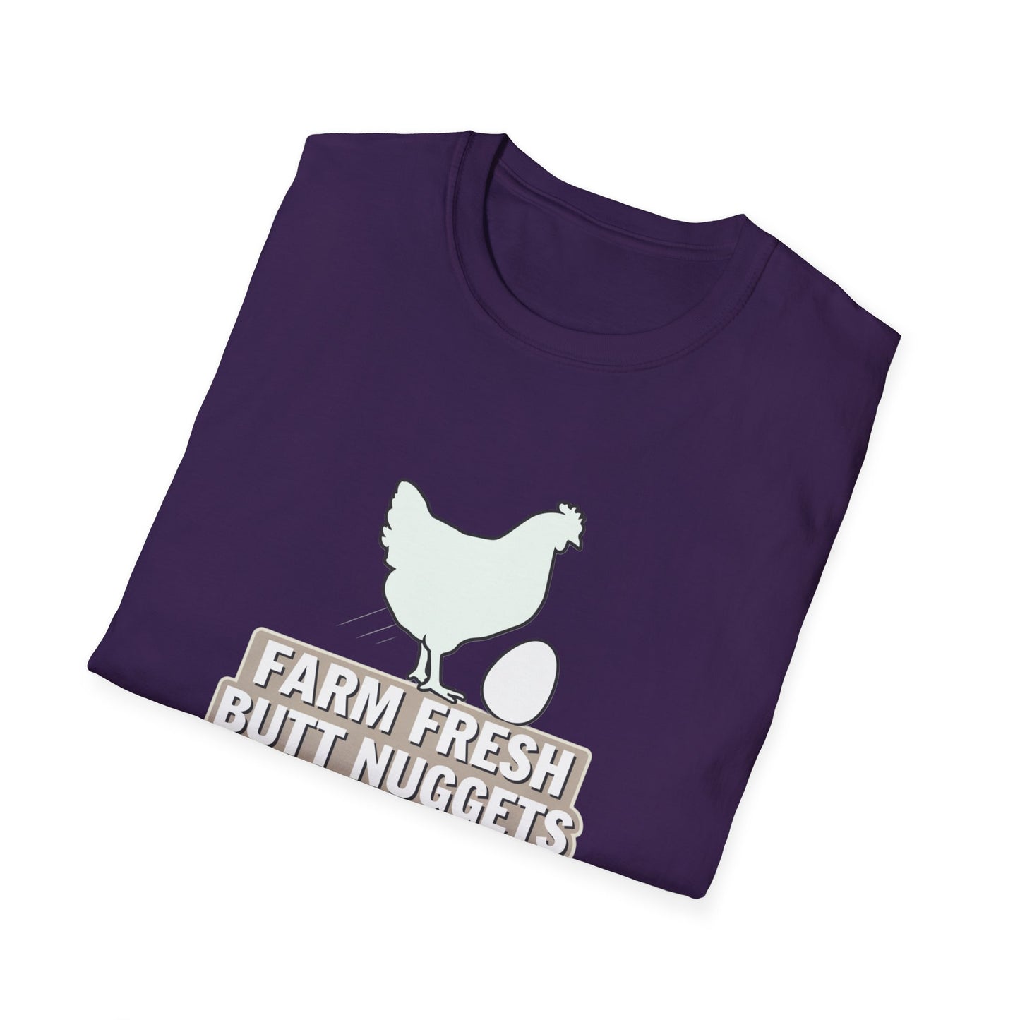 Farm Fresh Butt Nuggets Unisex T-Shirt - Fun Chicken Graphic Tee