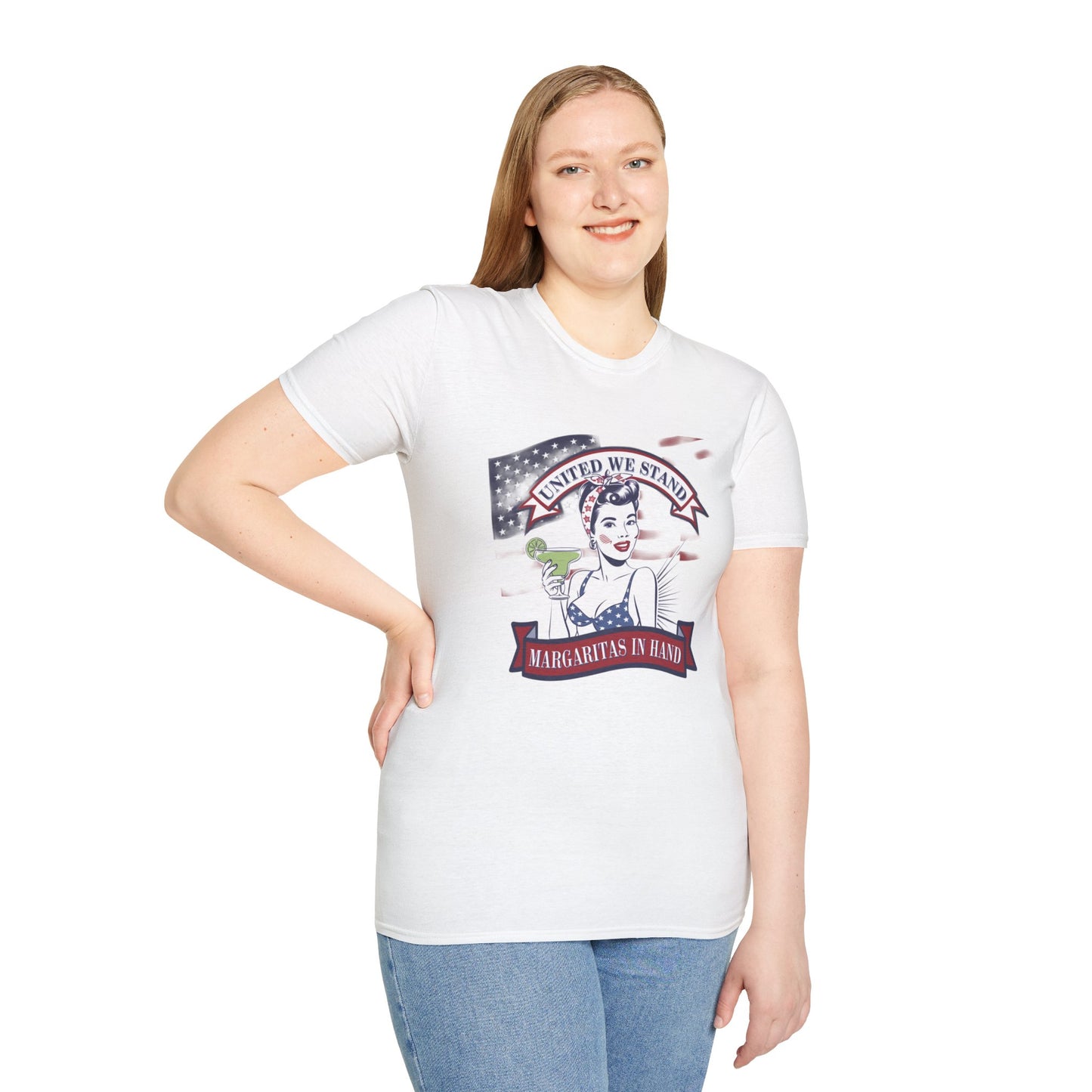Patriotic Margarita Unisex T-Shirt - 'United We Stand' Design