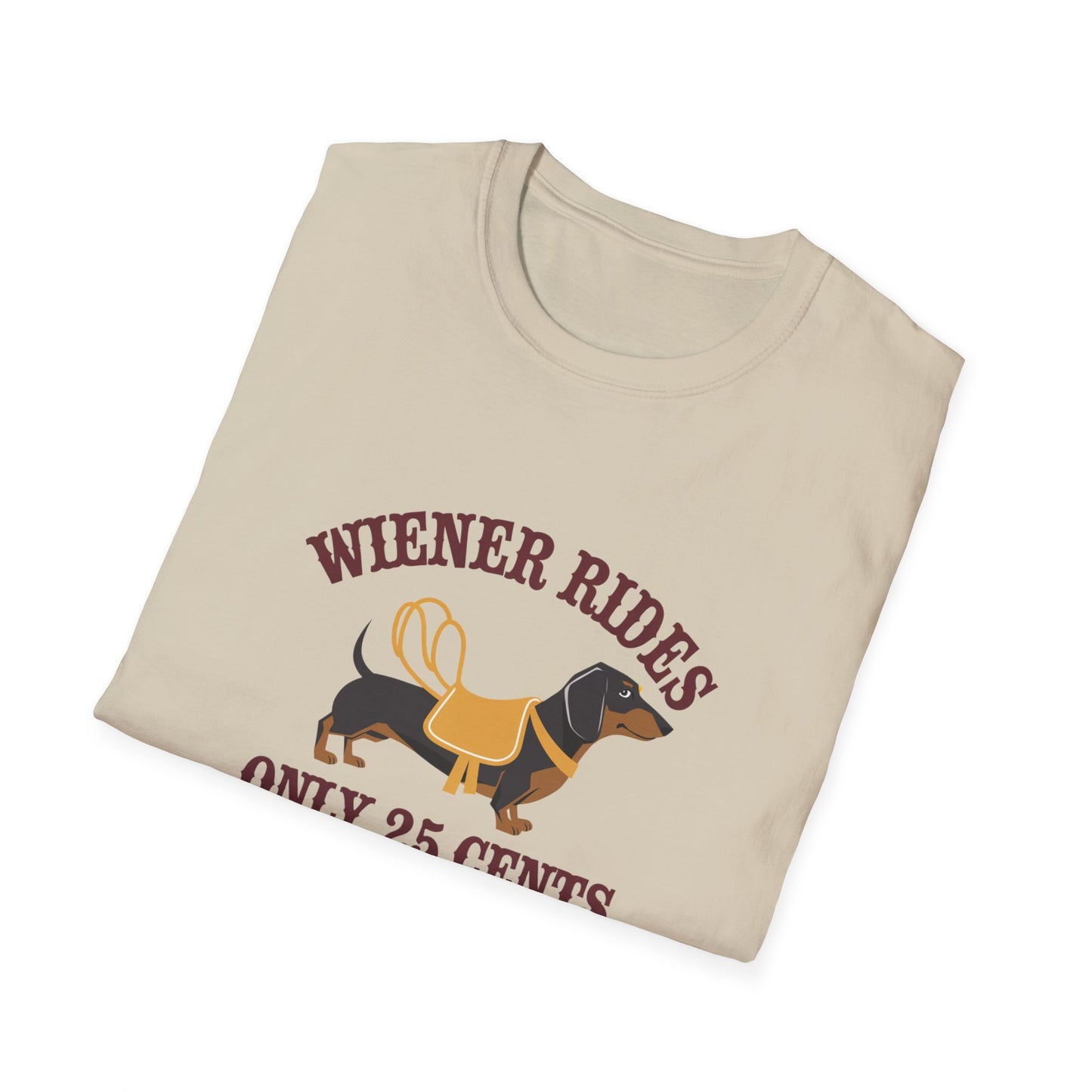 Humorous Wiener Rides Unisex T-Shirt - Fun Gift for Dog Lovers