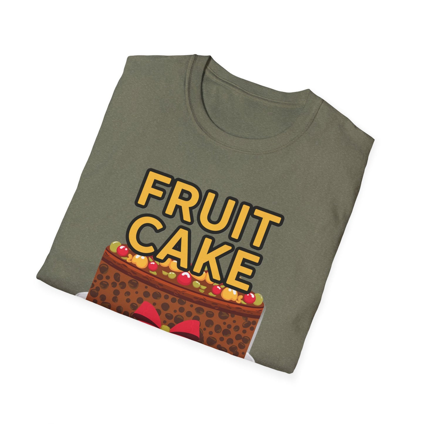 Fruit Cake Fun Unisex Softstyle T-Shirt, Funny Cake Tee, Baking Gift, Holiday Humor Shirt, Birthday or Christmas Apparel