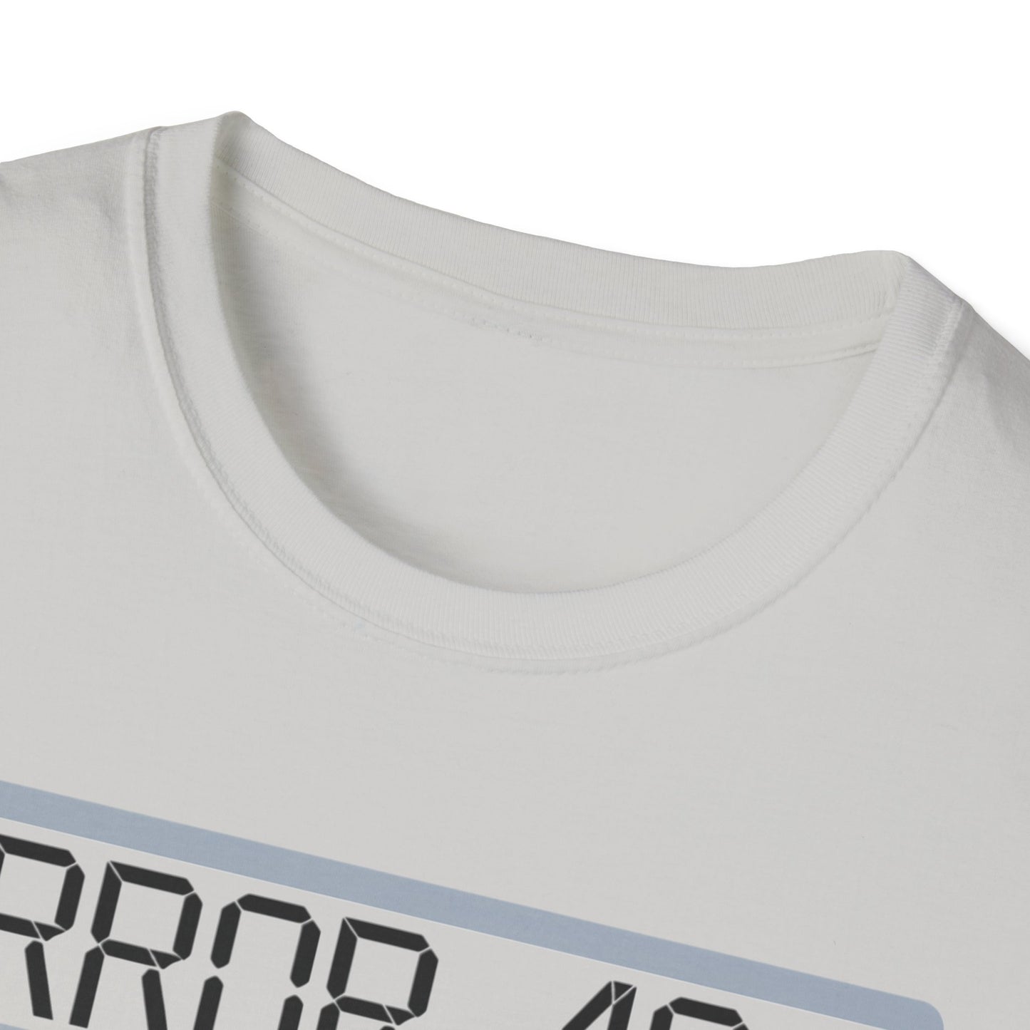 Error 404 Costume Not Found Unisex Softstyle T-Shirt, Funny Casual Tee, Geeky Gift, Halloween Humor, Costume Party Apparel