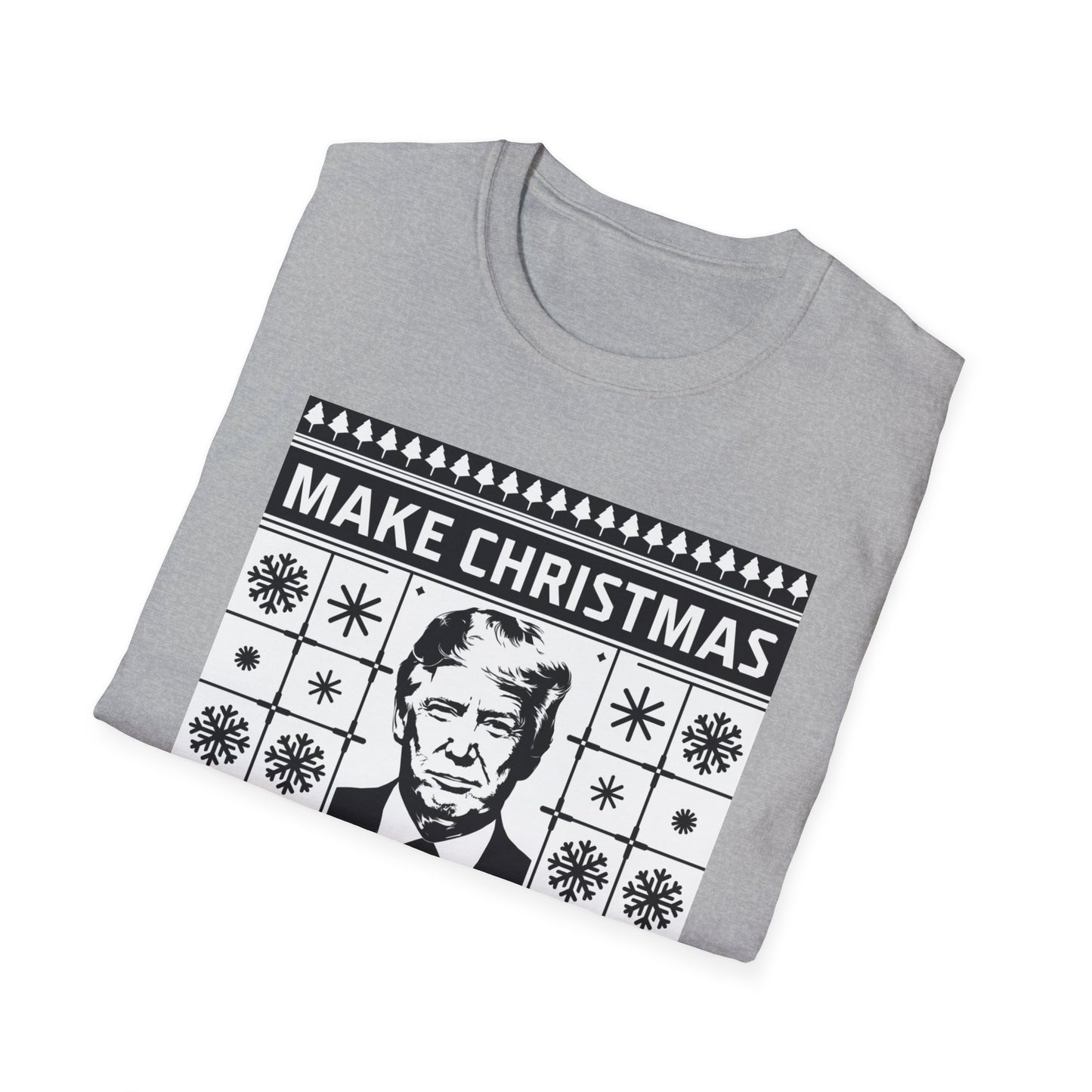 Christmas Humor T-Shirt, Unisex Holiday Tee, Make Christmas Great Again Shirt, Funny Xmas Apparel, Gift for Trump Fans
