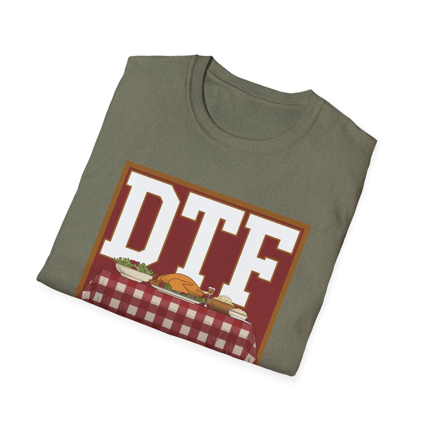 DTF Down to Feast Unisex Softstyle T-Shirt - Perfect for Food Lovers and Parties