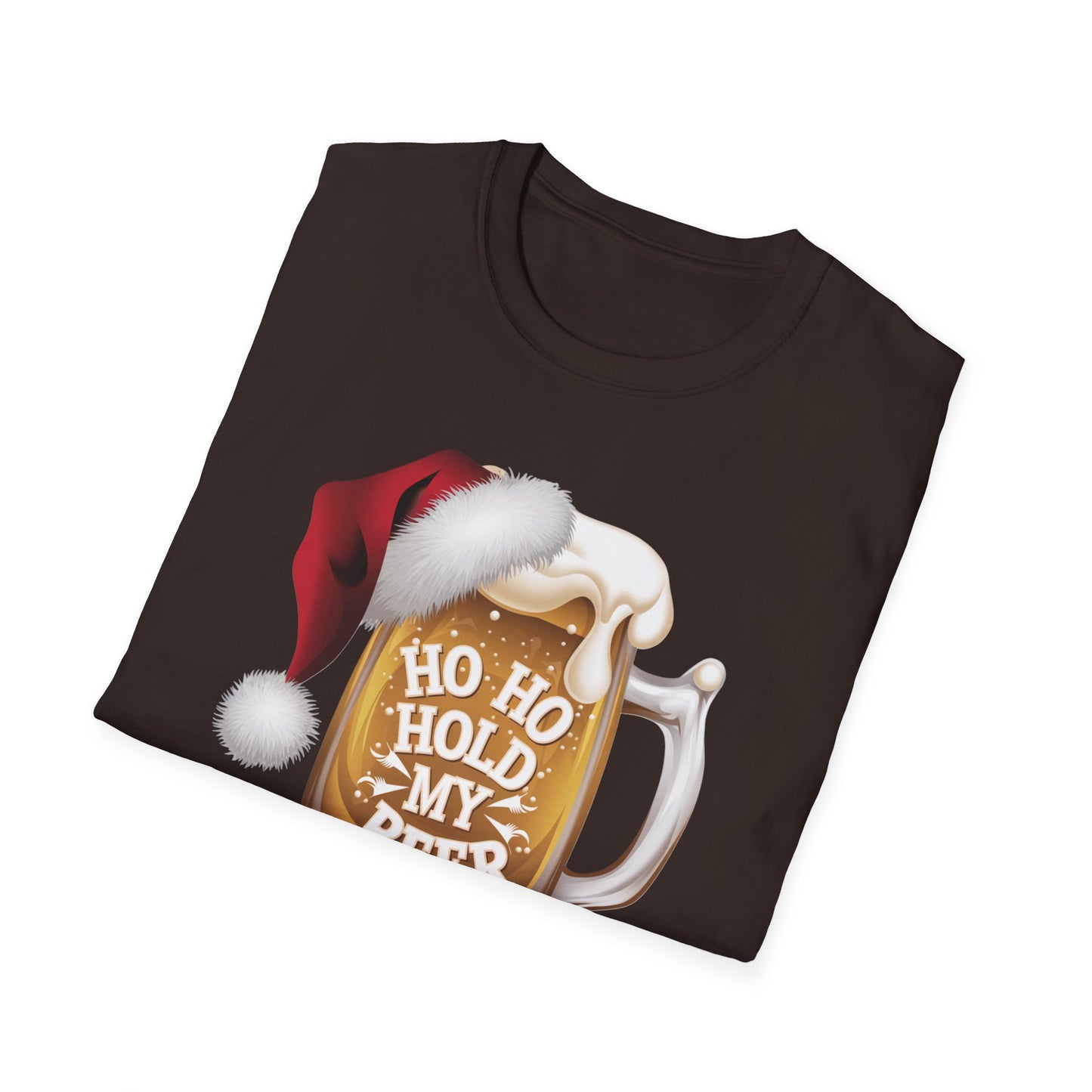 Funny Christmas T-Shirt, Ho Ho Hold My Beer Shirt, Holiday Party Tee, Unisex Graphic Tee, Gift for Beer Lovers
