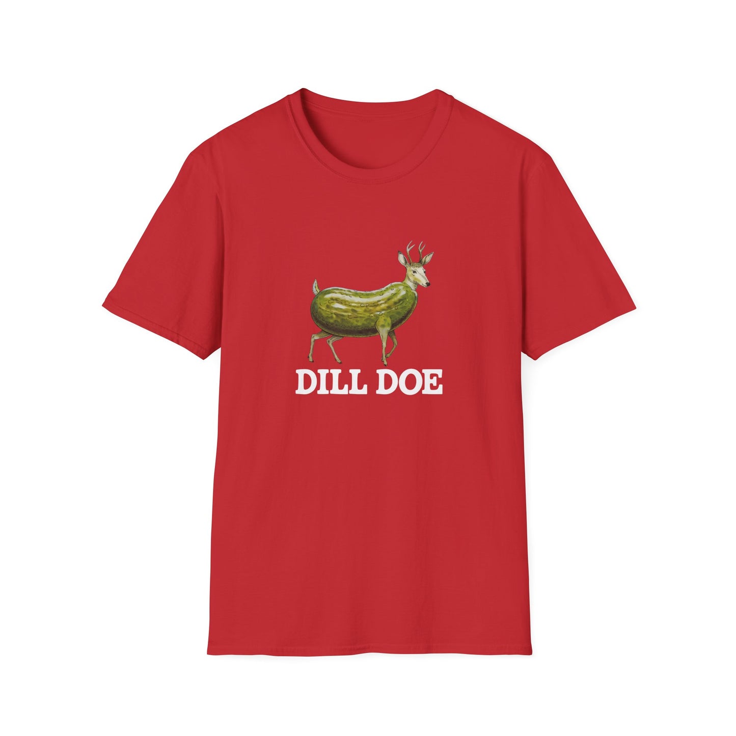 Dill Doe Funny Unisex Softstyle T-Shirt - Quirky Animal Tee