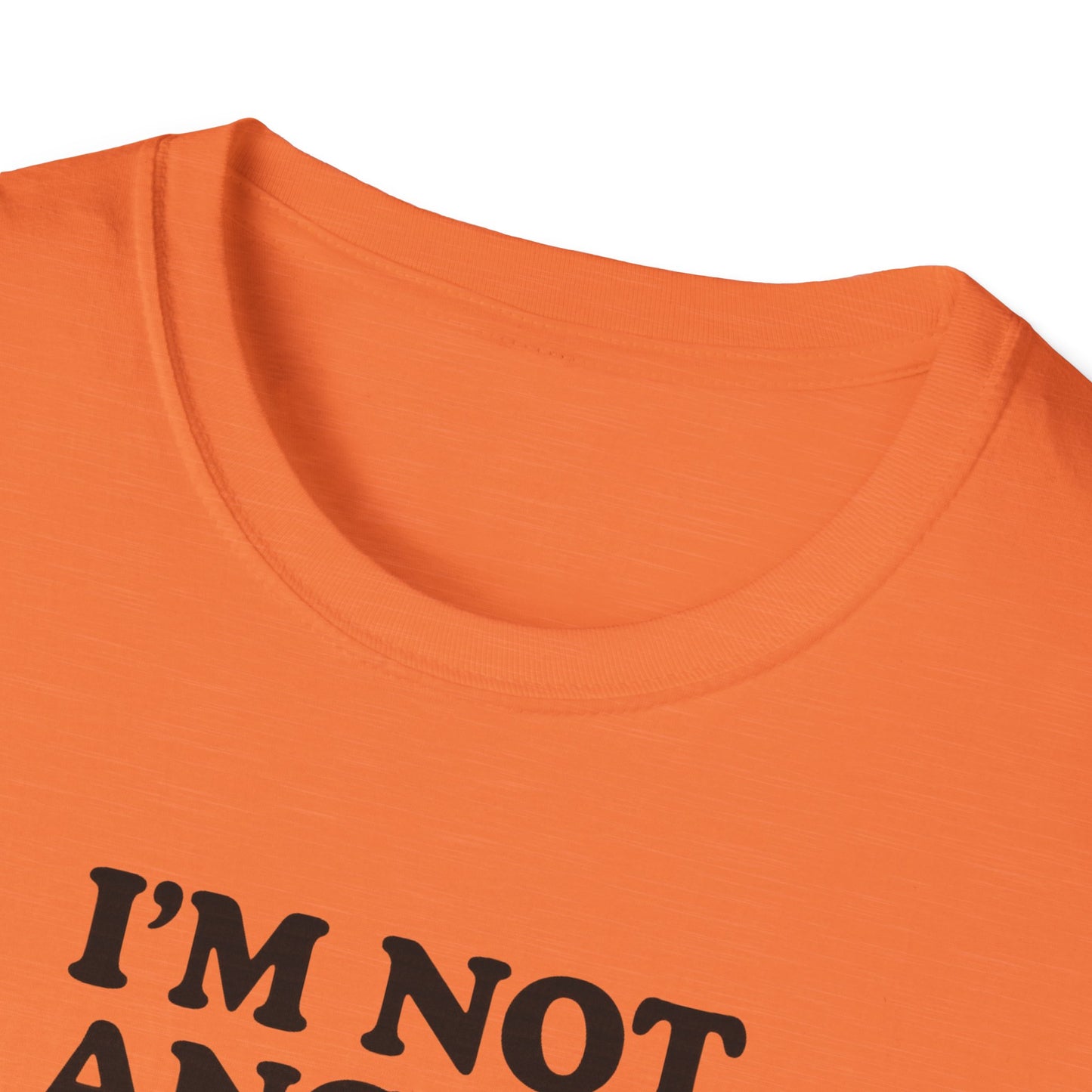 Funny Unisex Softstyle T-Shirt - "I'm Not Angry... This Is Just My Face!"