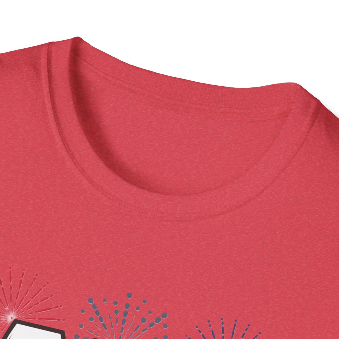 Red, Wine & Blue Unisex Softstyle T-Shirt, Summer BBQ, Fourth of July, Wine Lovers Gift, Patriotic Outfit, Casual Wear