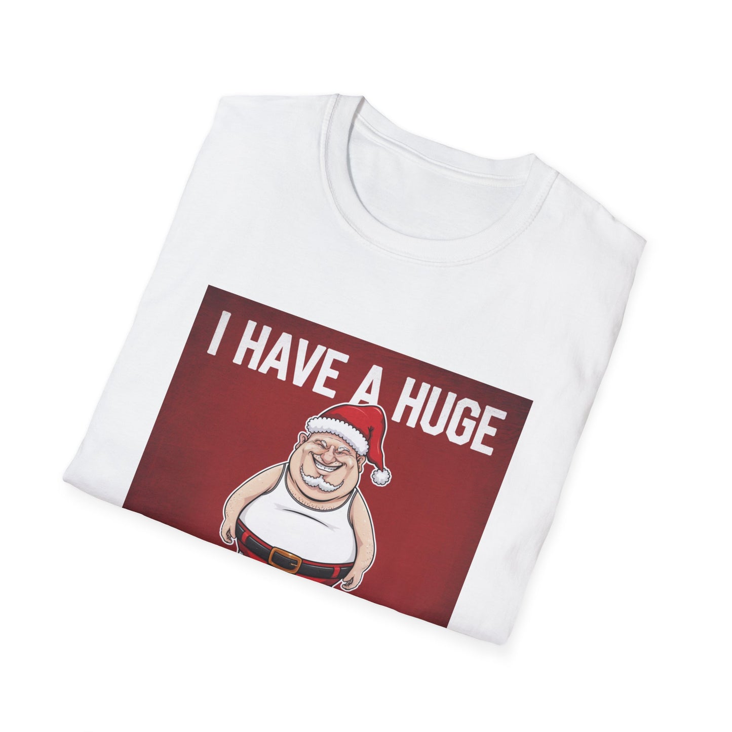 Festive Humor Unisex Softstyle T-Shirt, Funny Christmas Gift, Holiday Apparel, Santa Graphic Tee, Gifts for Him and Her