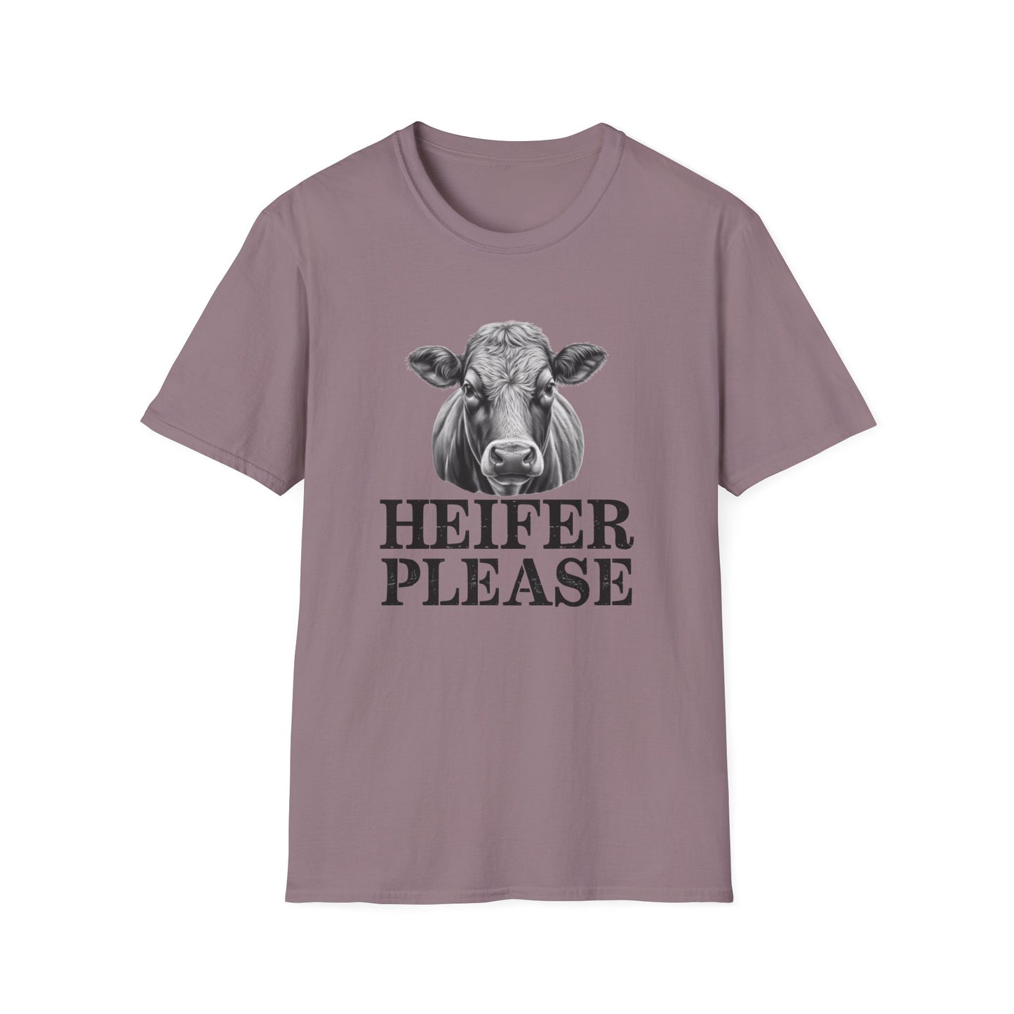 Heifer Please Unisex Softstyle T-Shirt - Fun Farm Animal Tee for Animal Lovers