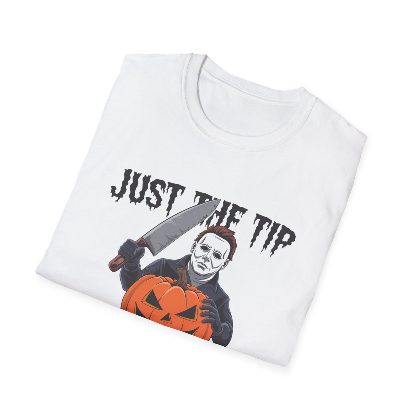Funny Halloween T-Shirt, Unisex Graphic Tee, Halloween Costume, Pumpkin Carving Shirt, Trick or Treat Apparel, Just the Tip Design