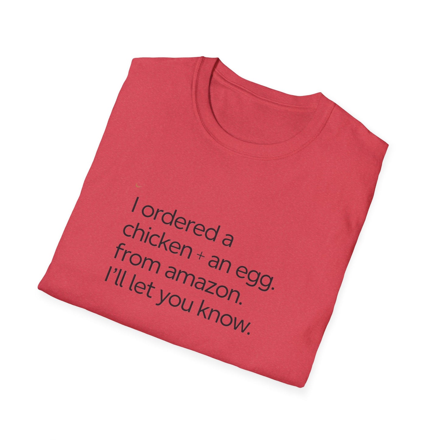 Funny Chicken & Egg Unisex Softstyle T-Shirt - Perfect Gift for Food Lovers