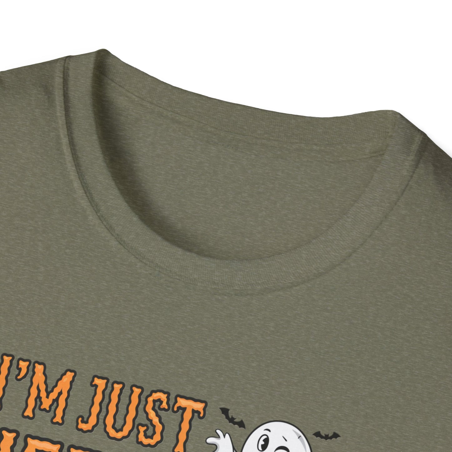 Halloween Ghost Graphic Tee, Unisex Softstyle T-Shirt, Funny Halloween Shirt, Fall Apparel, Spooky Party Outfit, Gifts for October