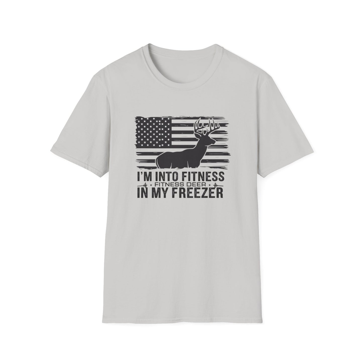 Funny Fitness Lover T-Shirt - "I’m Into Fitness, Fitness Deep in My Freezer" - Unisex Softstyle Tee