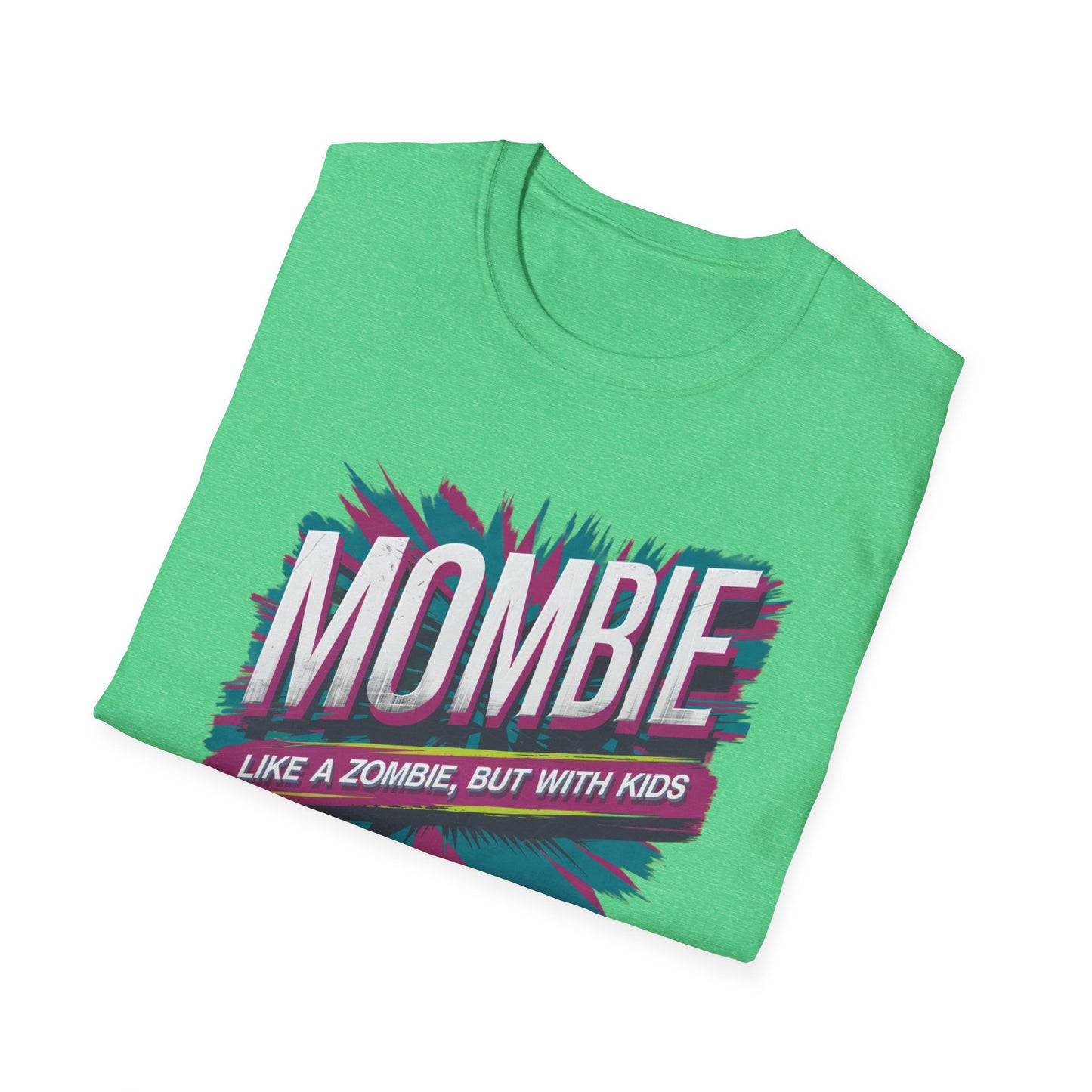Mombie T-Shirt - Funny Parenting Gift, Unisex Softstyle Tee, Perfect for Moms, Halloween, Gift for New Moms, Casual Wear