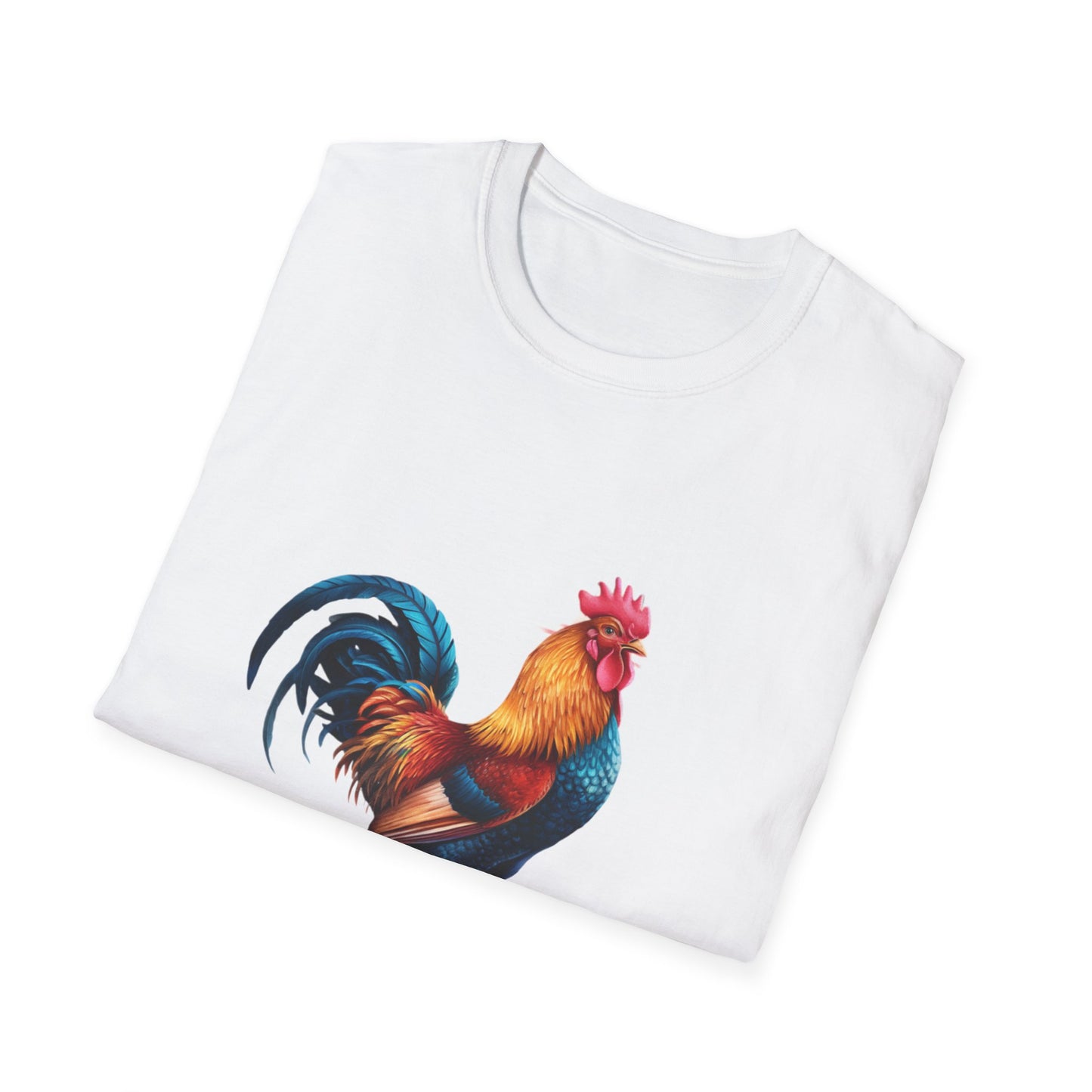 Colorful Rooster Unisex Softstyle T-Shirt - Farmhouse Chic Apparel