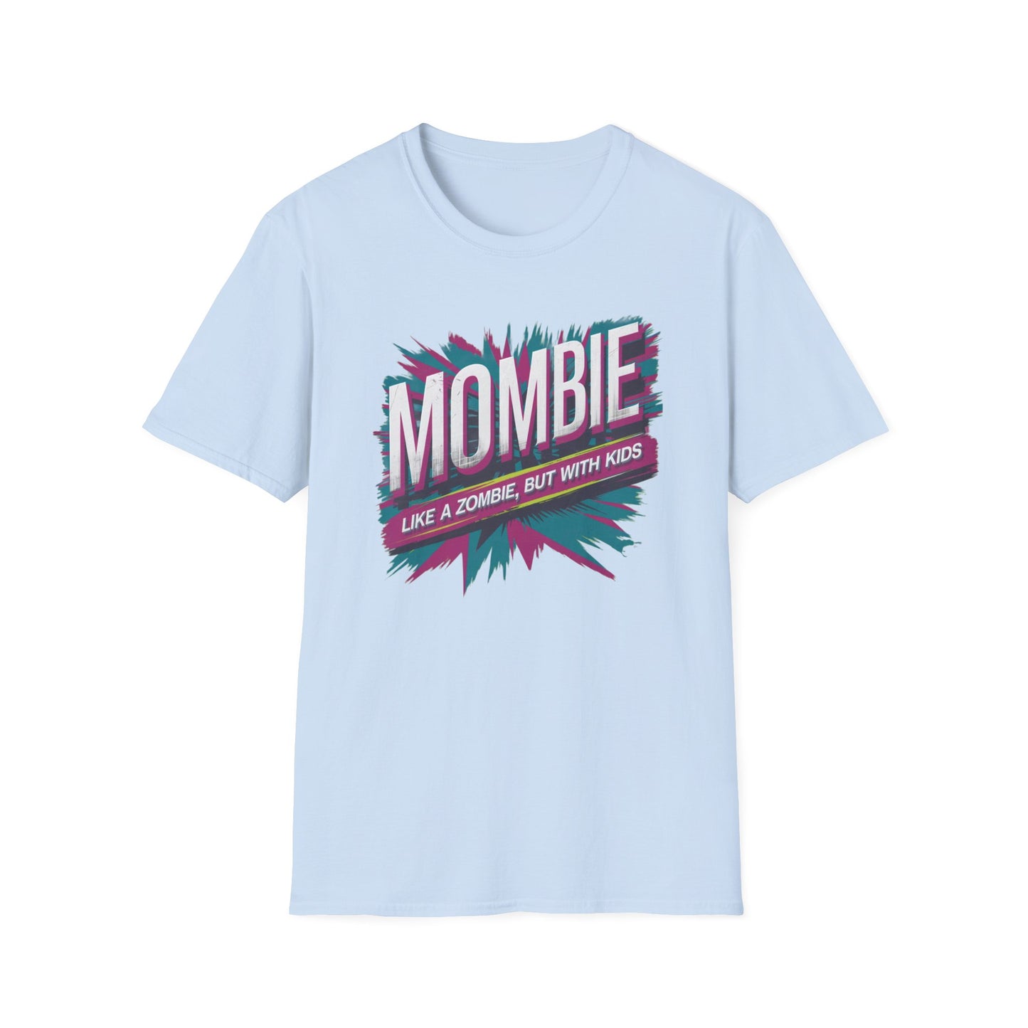 Mombie T-Shirt - Funny Parenting Gift, Unisex Softstyle Tee, Perfect for Moms, Halloween, Gift for New Moms, Casual Wear