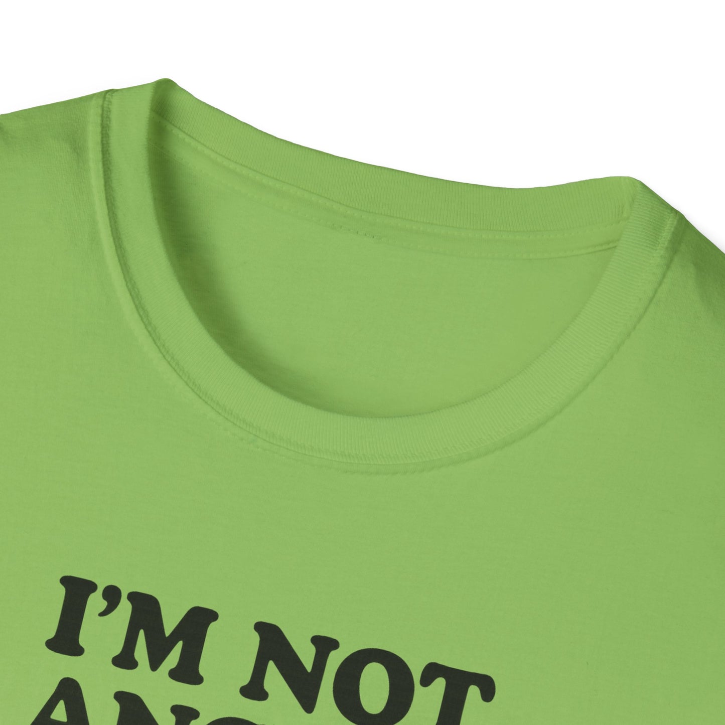 Funny Unisex Softstyle T-Shirt - "I'm Not Angry... This Is Just My Face!"