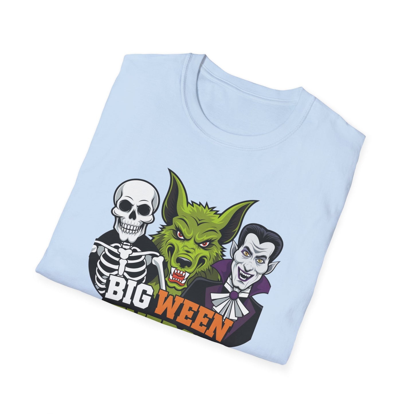 Halloween Graphic Tee, Big Ween Energy Shirt, Unisex Softstyle T-Shirt, Spooky Season Apparel, Fun Halloween Costume Top