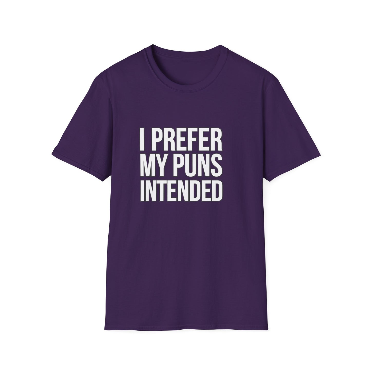 Funny Pun T-Shirt - "I Prefer My Puns Intended" Unisex Softstyle Tee