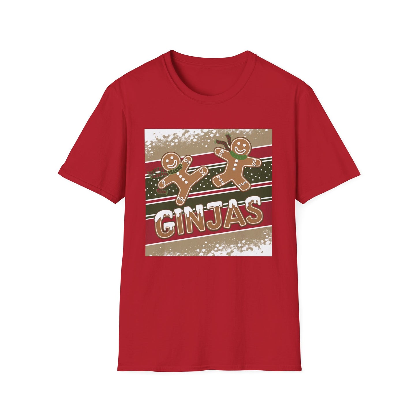 Festive Gingerbread Unisex T-Shirt, Holiday Tee, Christmas Gift, Cozy Shirt, Winter Apparel, Fun Gift Idea