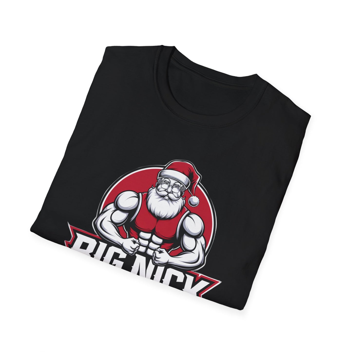Christmas Muscle Santa Unisex T-Shirt, Holiday Gift, Funny Tee, Santa Outfit, Christmas Apparel
