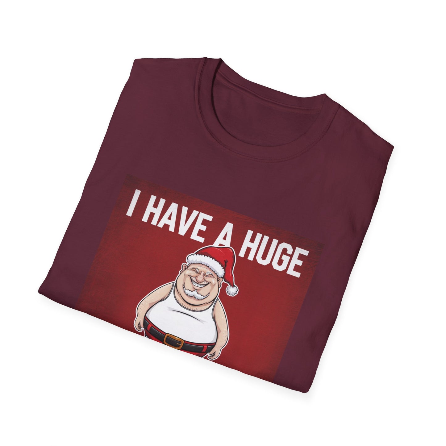 Festive Humor Unisex Softstyle T-Shirt, Funny Christmas Gift, Holiday Apparel, Santa Graphic Tee, Gifts for Him and Her