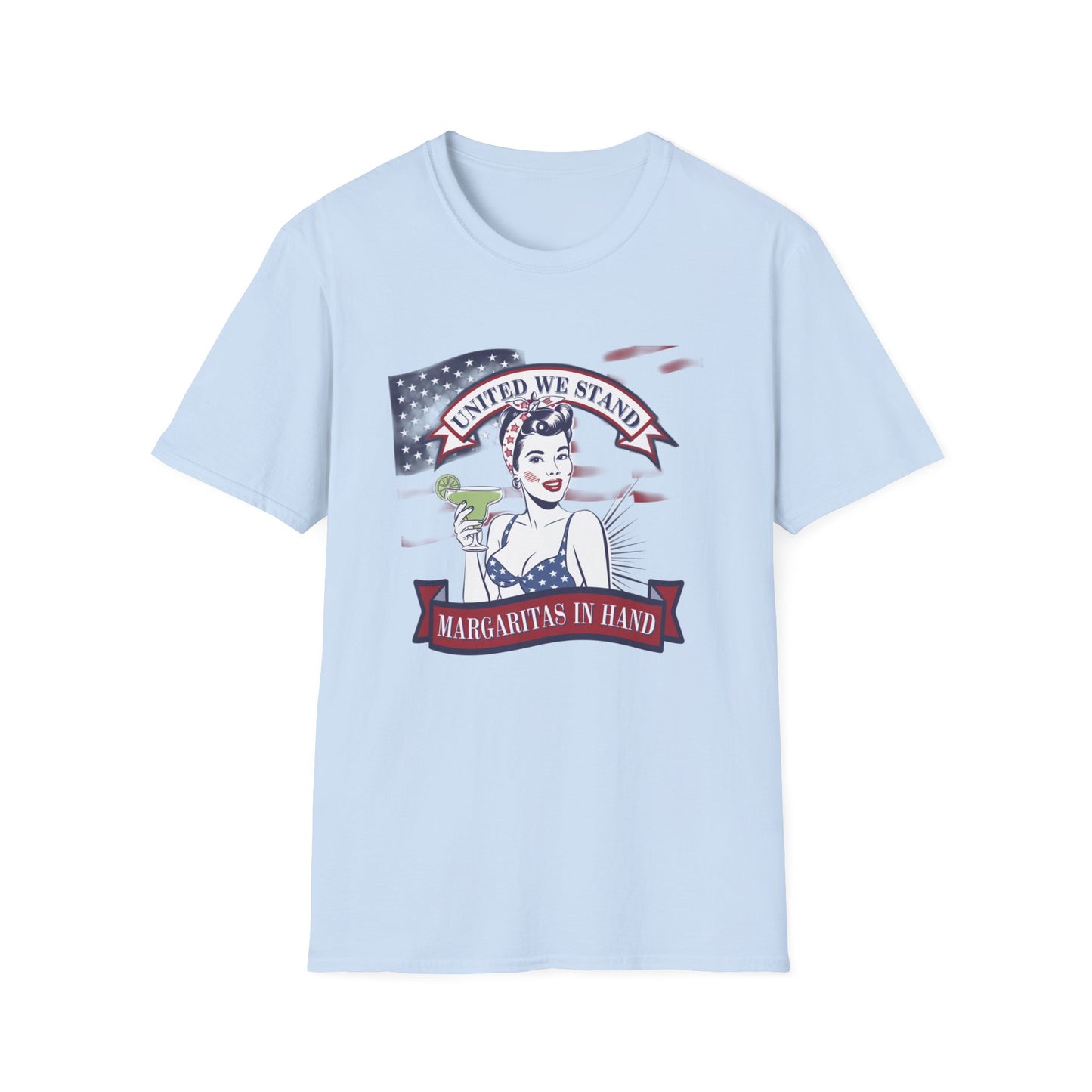 Patriotic Margarita Unisex T-Shirt - 'United We Stand' Design