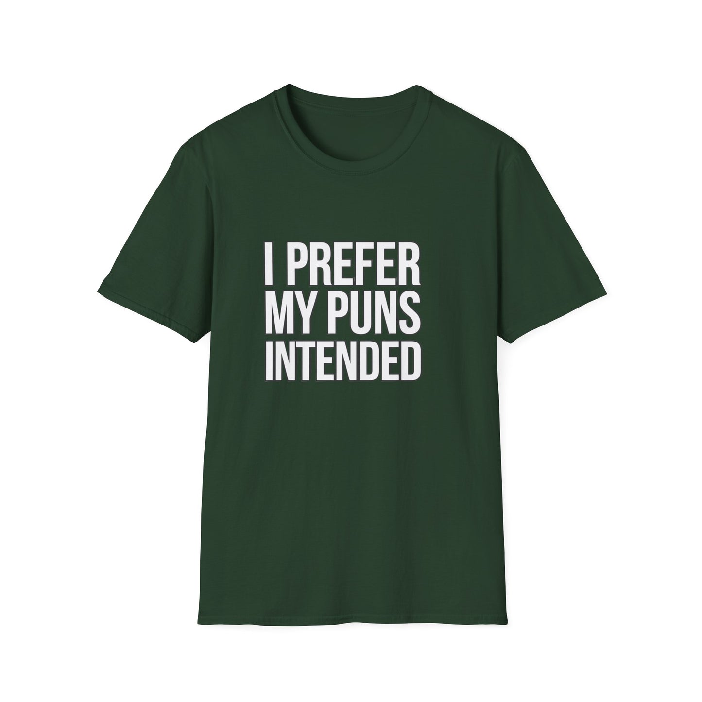 Funny Pun T-Shirt - "I Prefer My Puns Intended" Unisex Softstyle Tee